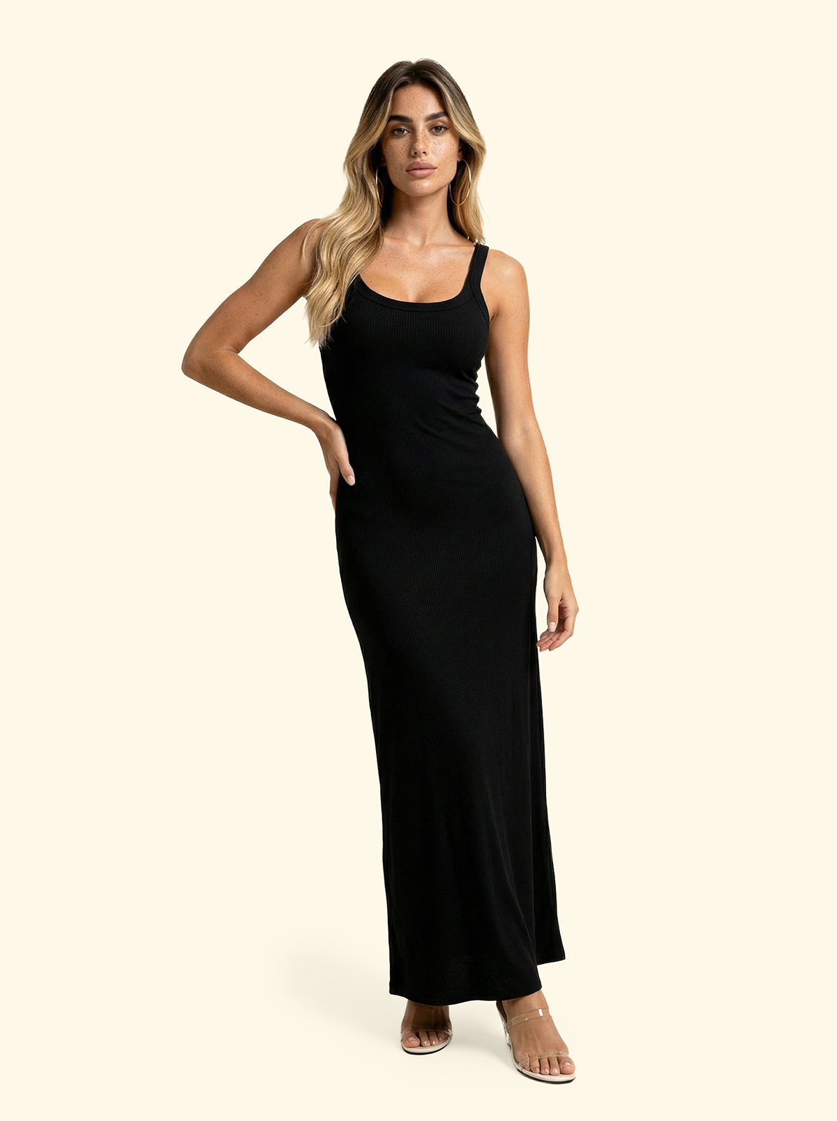 Vestito Lungo Donna F**K  Nero SW0538-BK