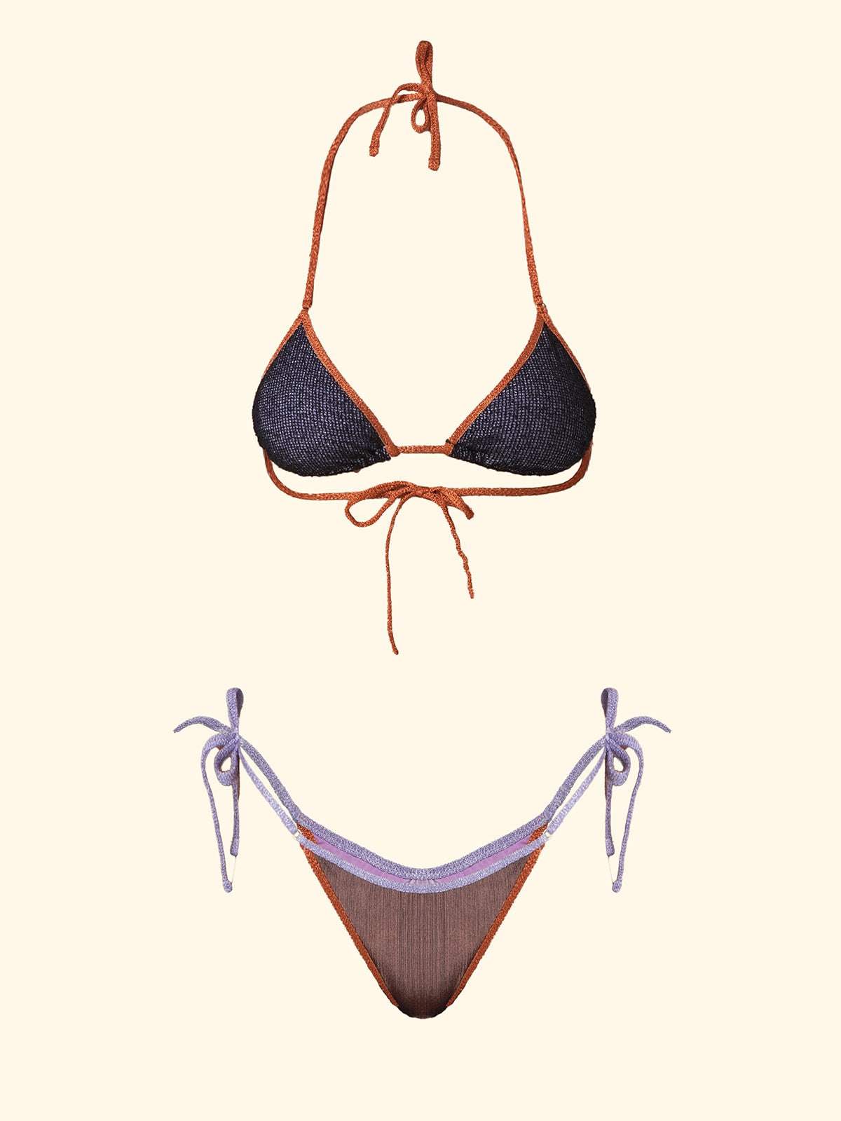 Image of Bikini Donna F**K Triangolo con Slip Perizoma Multicolor SW0630-MC