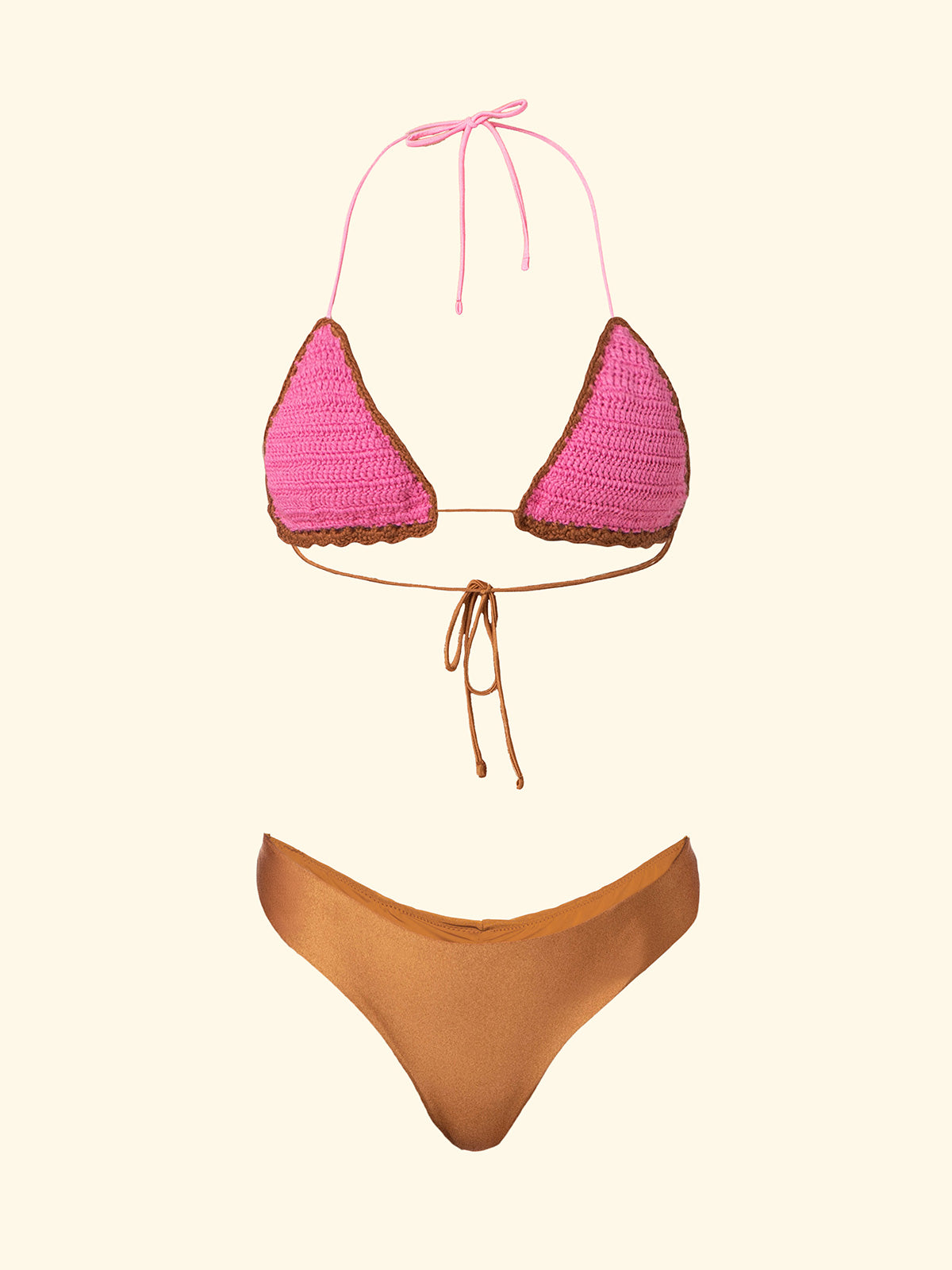 Damen-Bikinis F**K Dreieck mit Slip Feste Culotte Gold SW0701-GD
