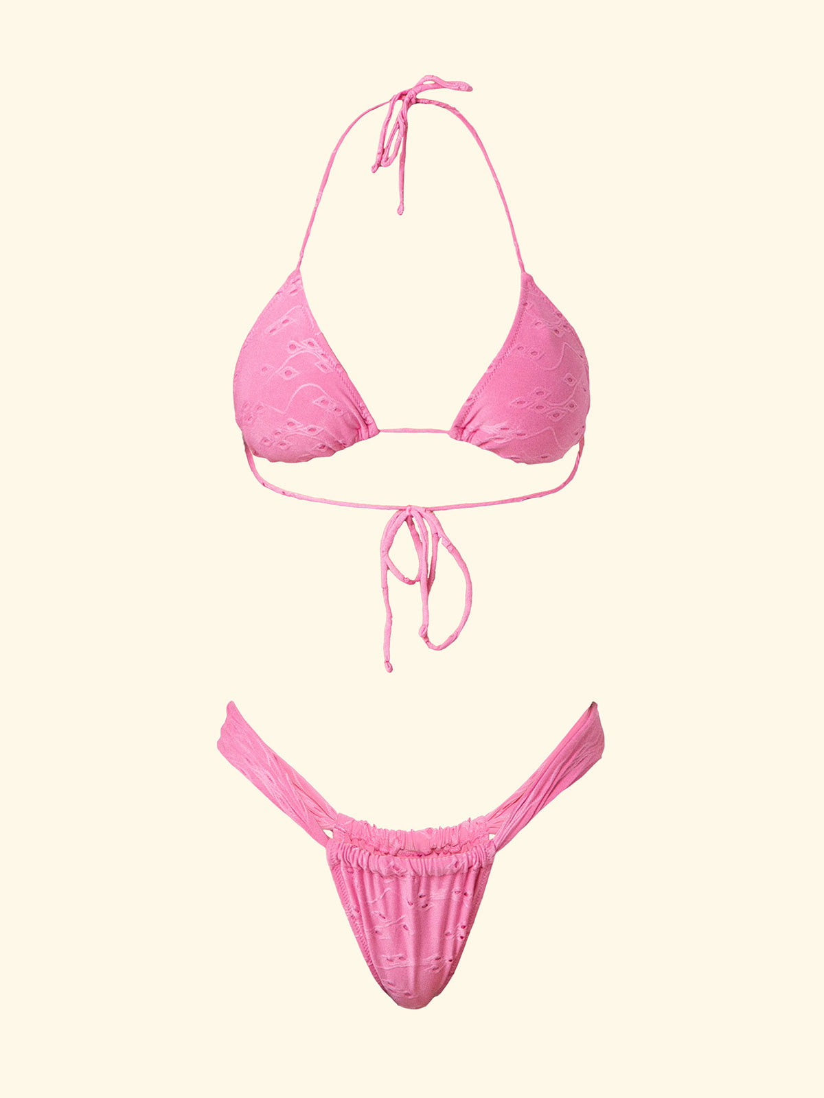Γυναικεία μπικίνι F**K Τρίγωνο με Slip Brazilian Fixed Pink SW0720-PK