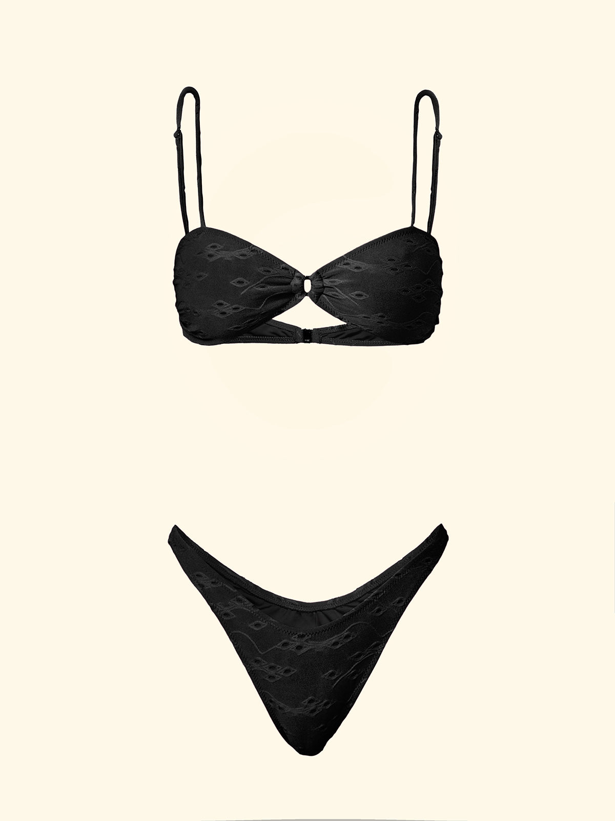 Image of Women's Bikinis F**K Top with Slip American Fixed Black SW0721-BK