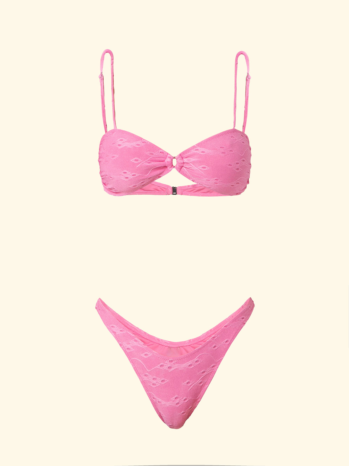 Image of Women's Bikinis F**K Top with Slip American Fixed Pink SW0721-PK
