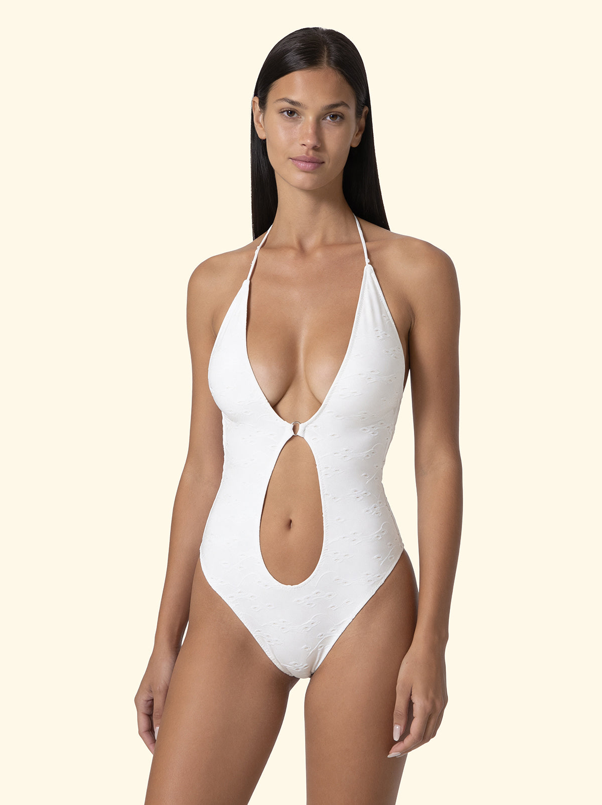 Image of Monokini Donna F**K Bianco SW0722-WH