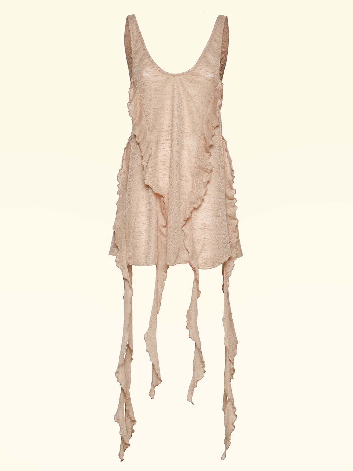 Image of Vestito Corto Donna F**K Beige SW0746-BG