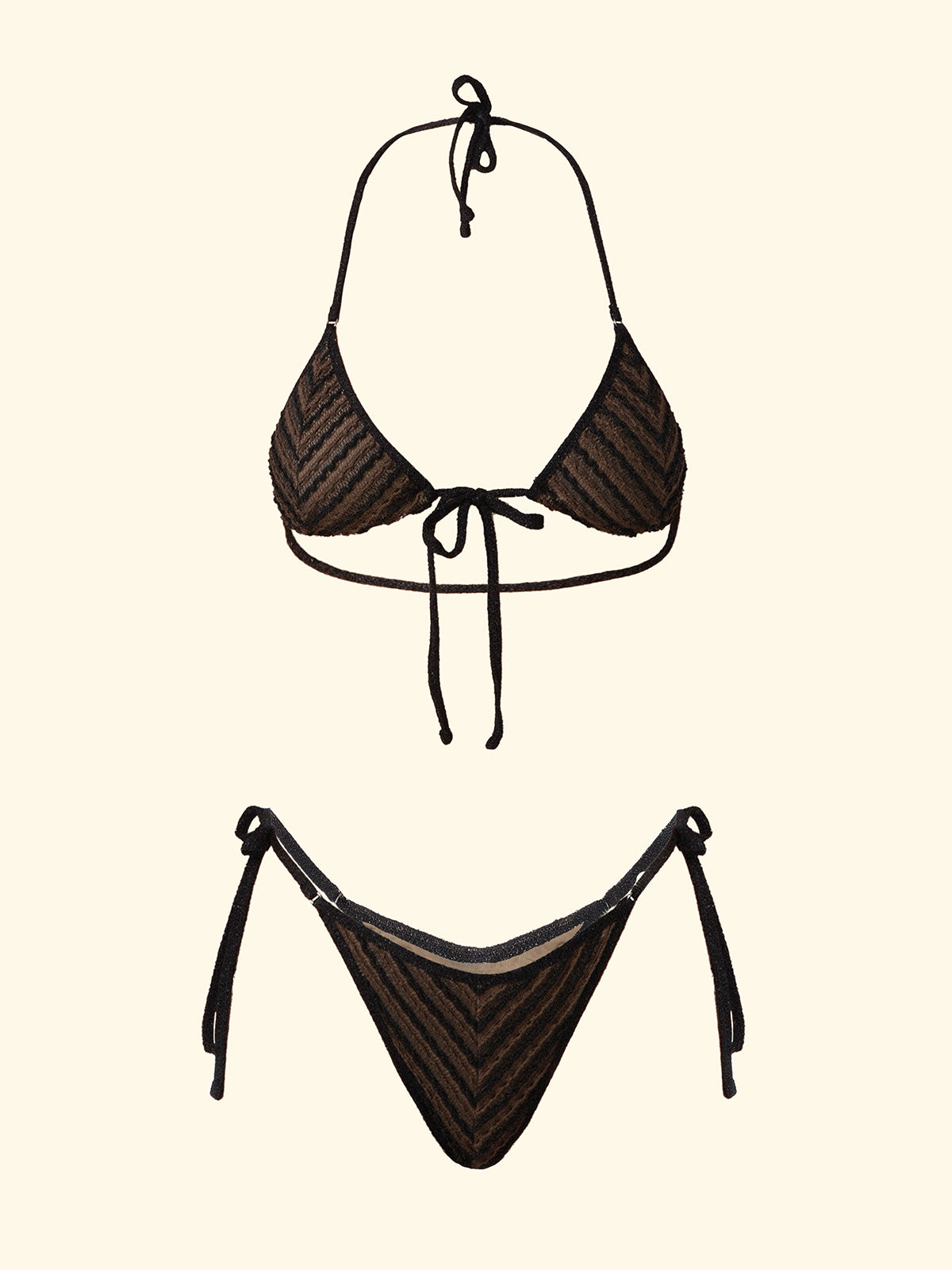Ženski bikiniji F**K Trokut sa Slip Crne tange SW0750-BK
