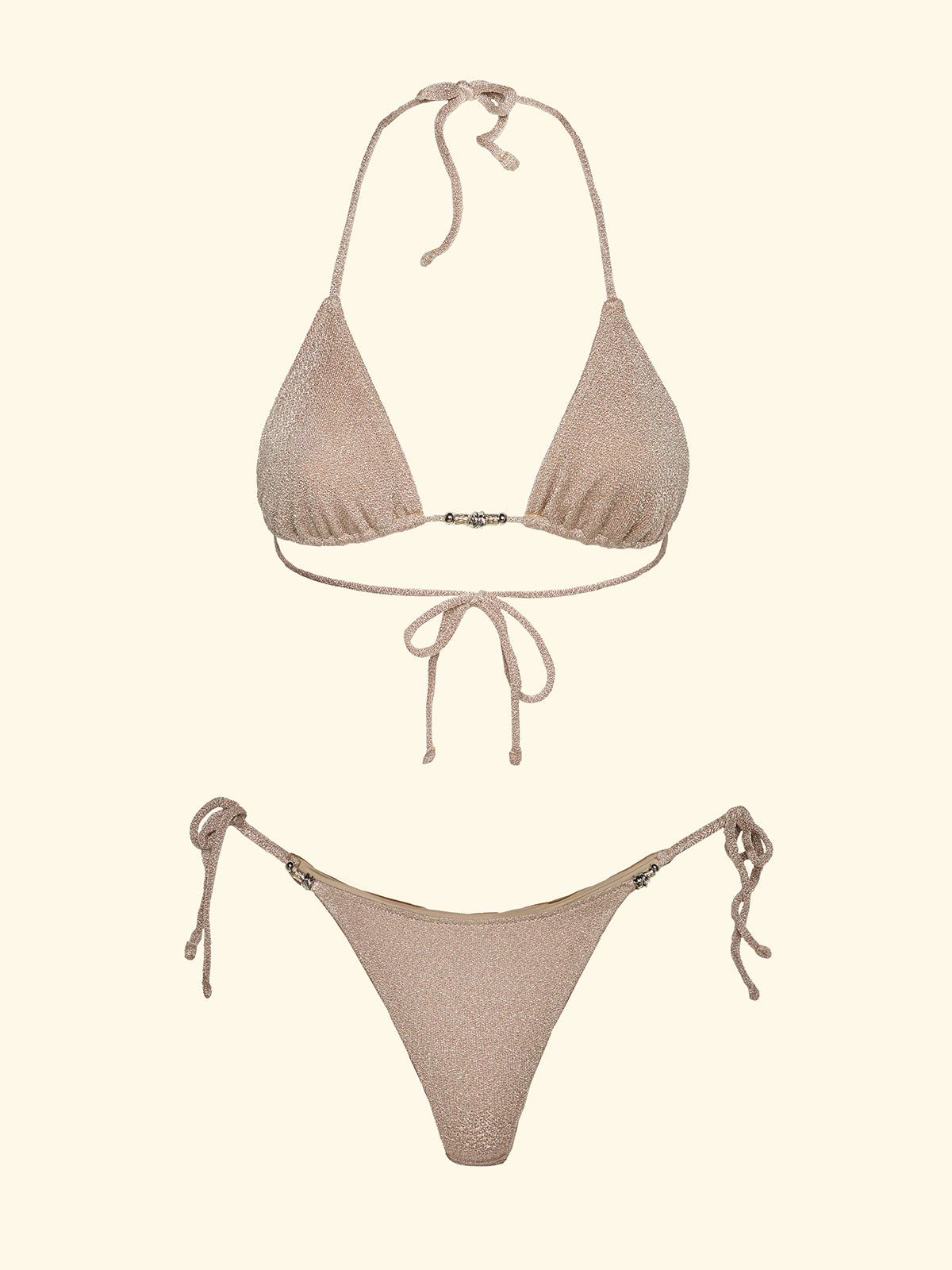 Image of Γυναικεία μπικίνι F**K Τρίγωνο με Slip Ρυθμιζόμενο Gold SW1100-GD