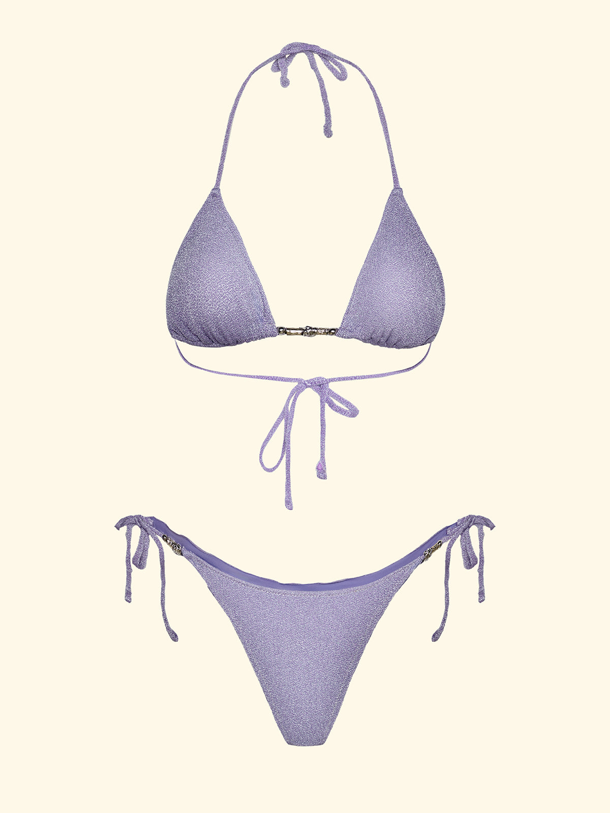 Γυναικεία μπικίνι F**K Τρίγωνο με Slip Ρυθμιζόμενο Λιλά SW1100-LC