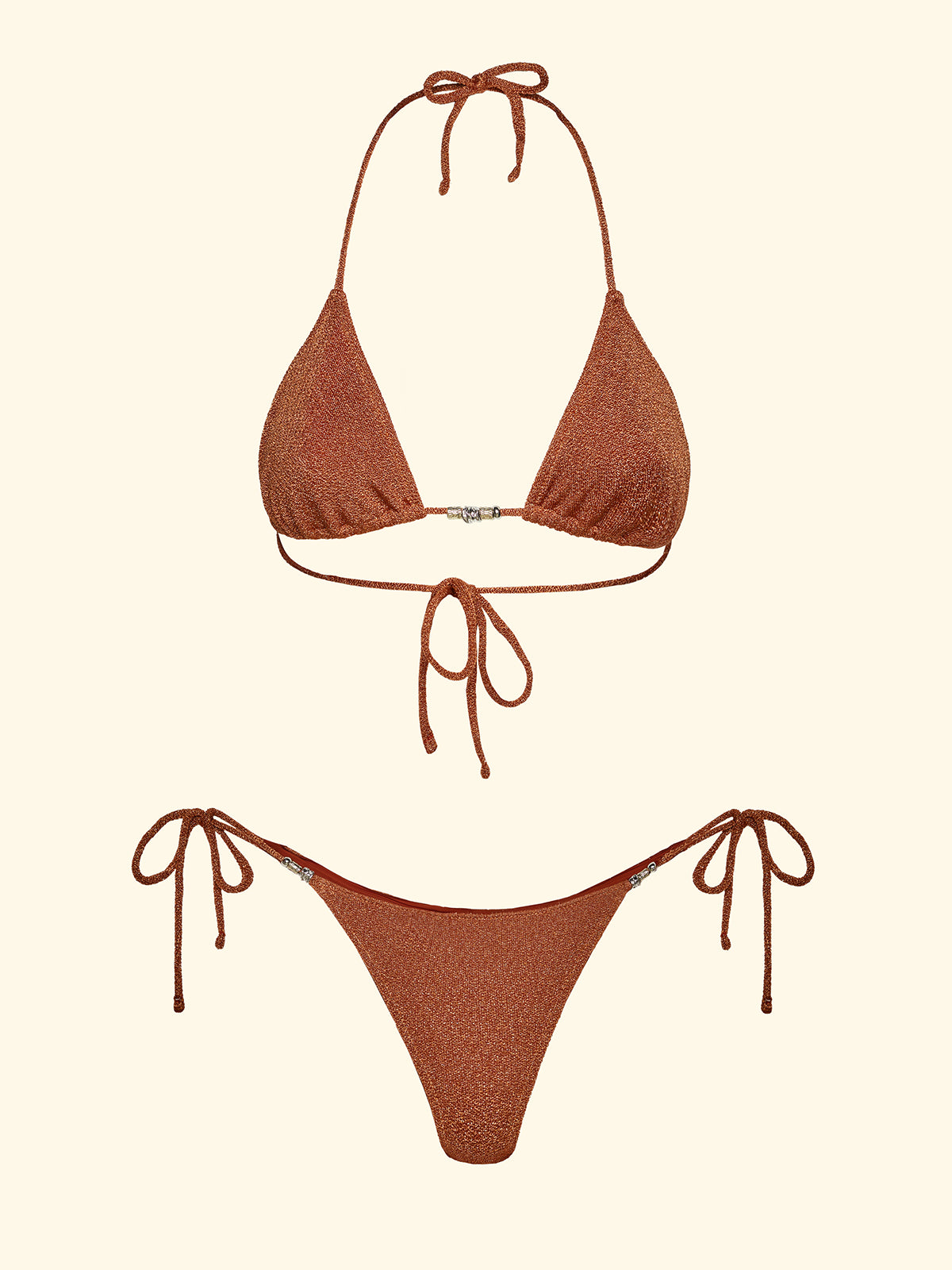 Image of Kadın Bikinileri F**K Üçgen Slip Ayarlanabilir Turuncu SW1100-OR