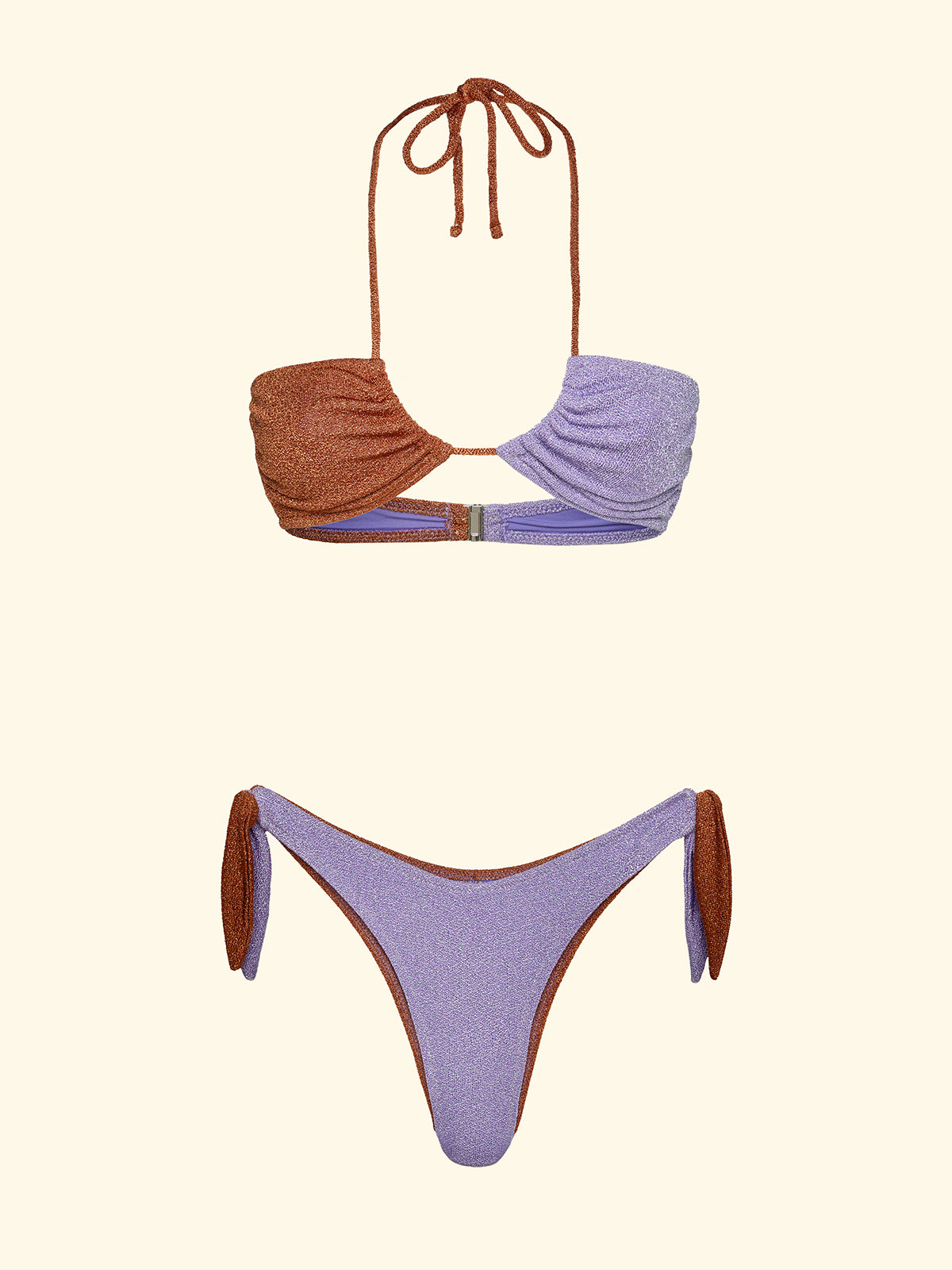 Image of Bikini për femra F**K Band me Slip Lilac amerikan i rregullueshëm SW1111-LC