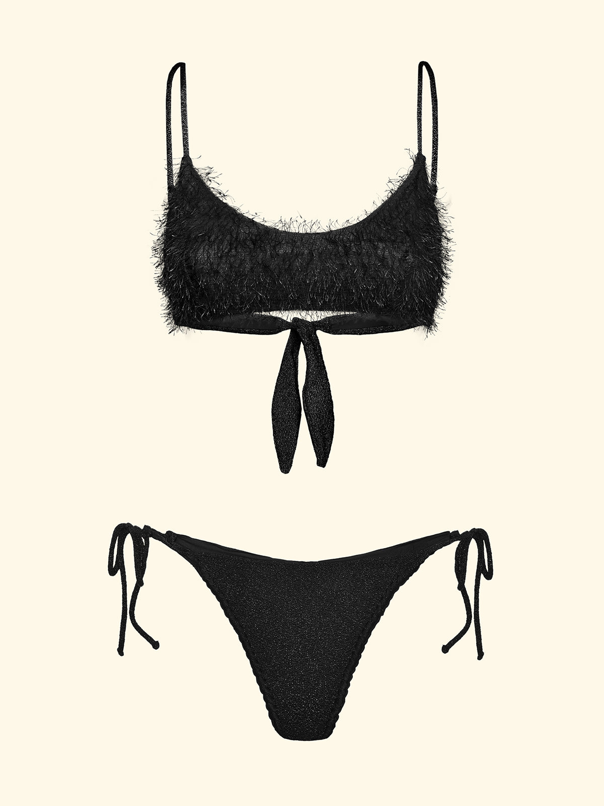 Image of Damskie bikini F**K Naprawiono górę z Slip Regulowany Czarny SW1124-BK