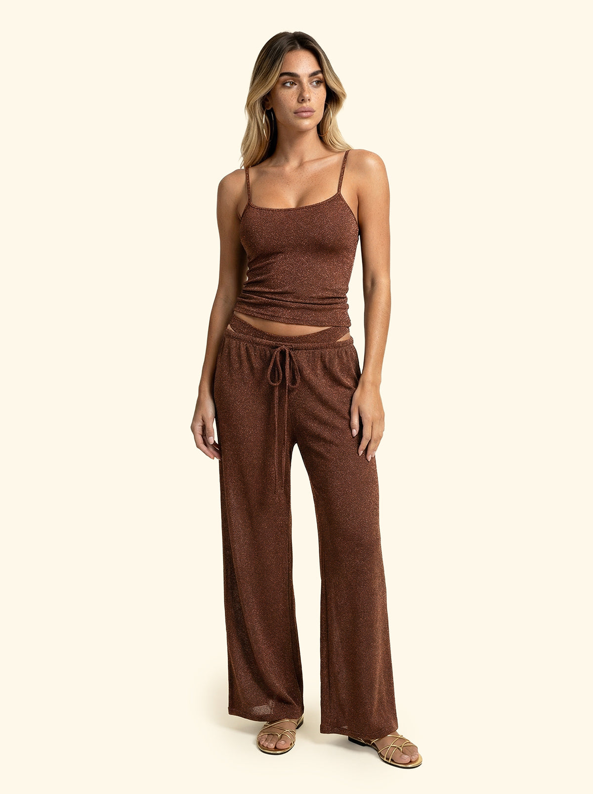 Canotta Donna F**K Marrone SW1146-BN