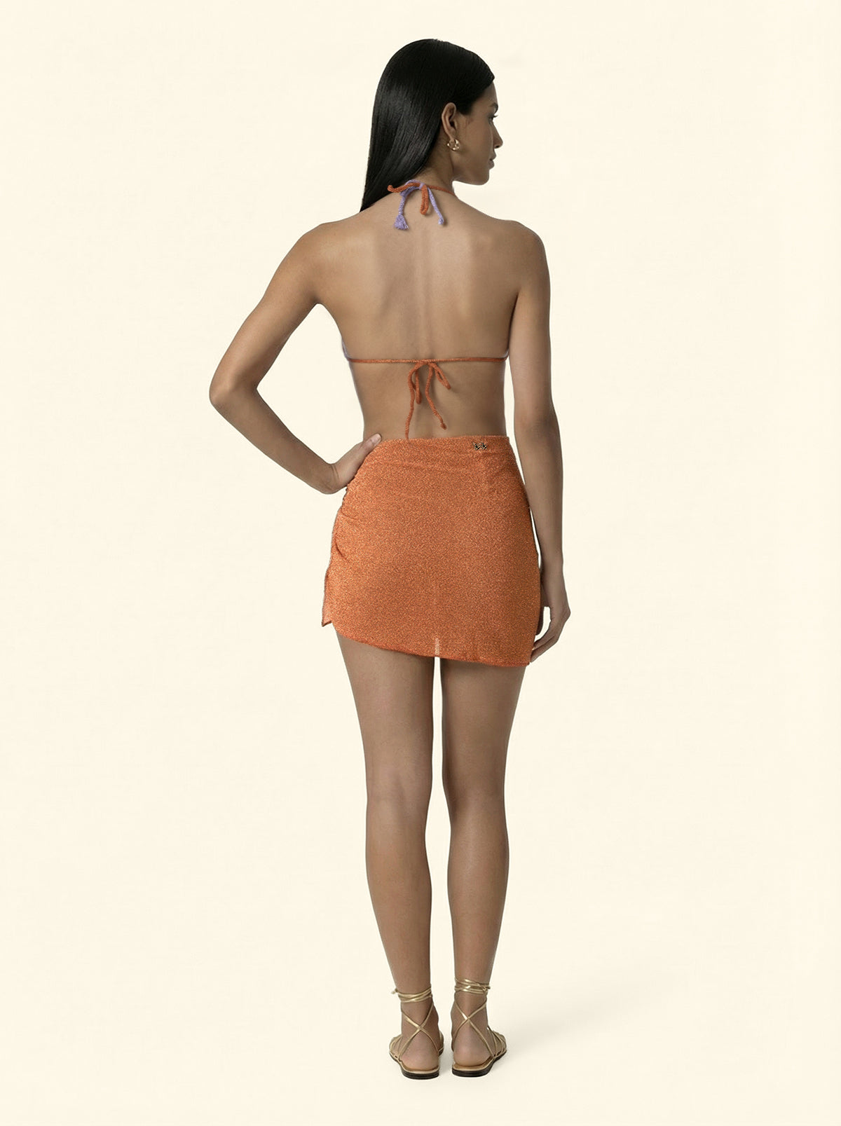 Pareo Corto Donna F**K Arancione SW1147-OR