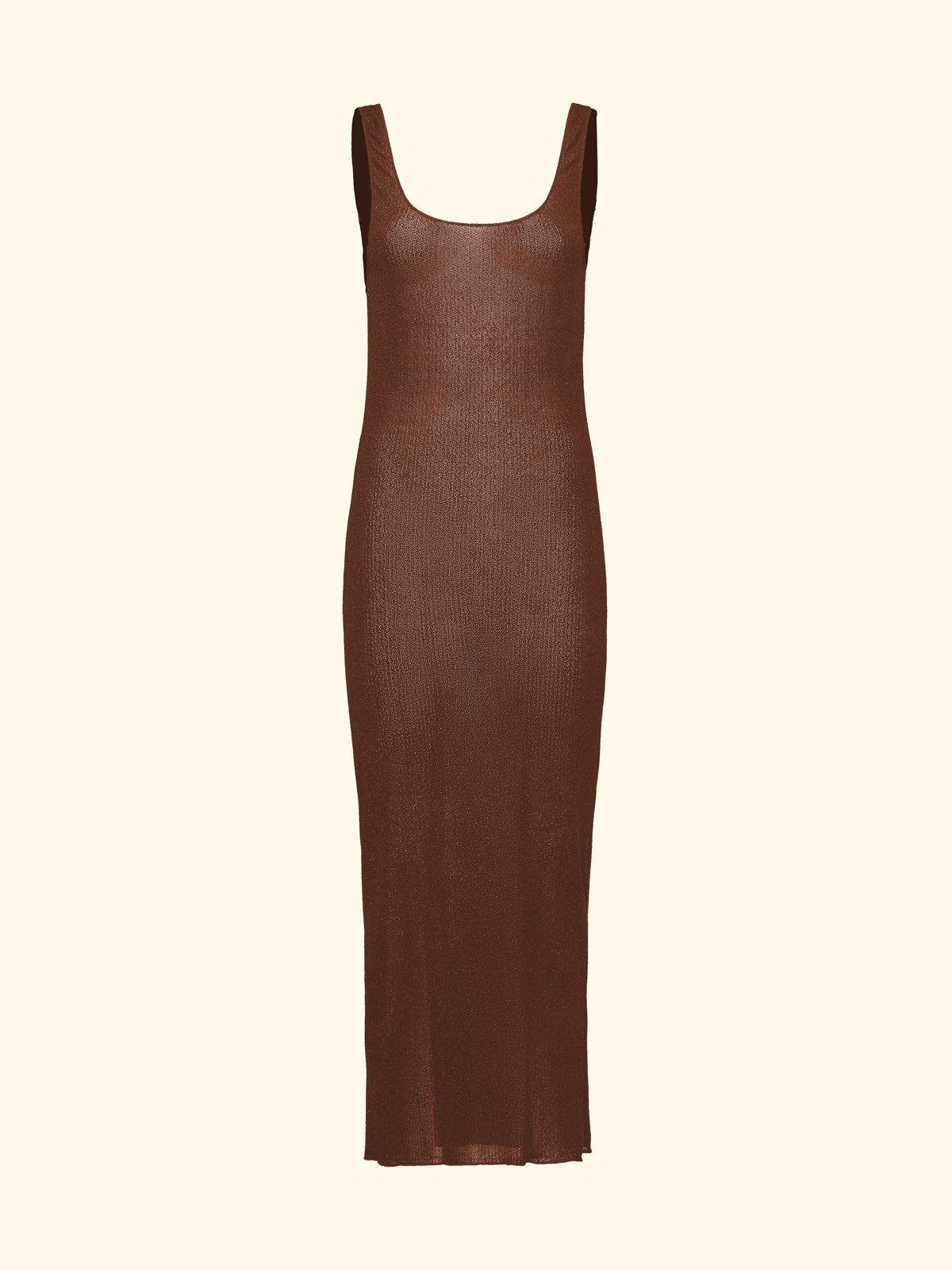 Image of Robe longue pour femmes F**K Marron SW1150-BN