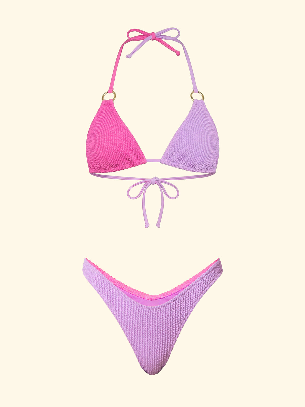 Ženski bikiniji F**K Trokut sa Slip American Fixed Lilac SW1200-LC