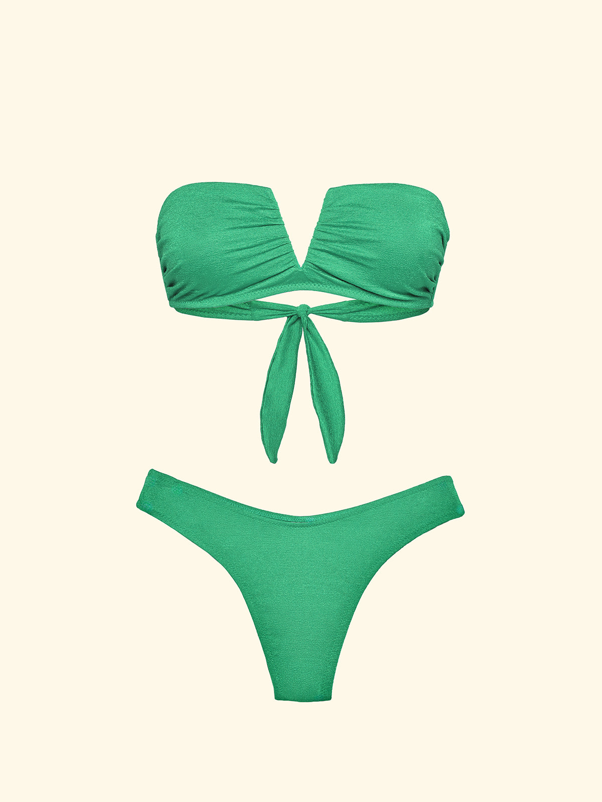 Bikini për femra F**K V-band me tela të poshtme dhe Slip American Fixed Water Green SW1802-AQ