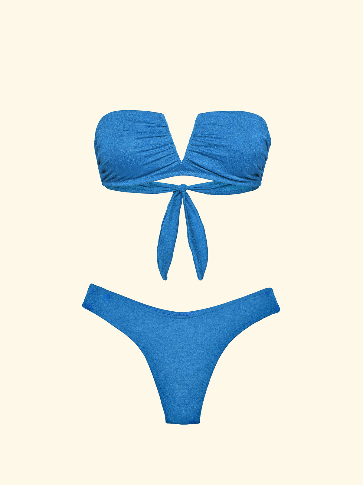 Bikini Donna F**K Fascia a V con Ferretto e Slip Americano Fisso Light Blue SW1802-LG