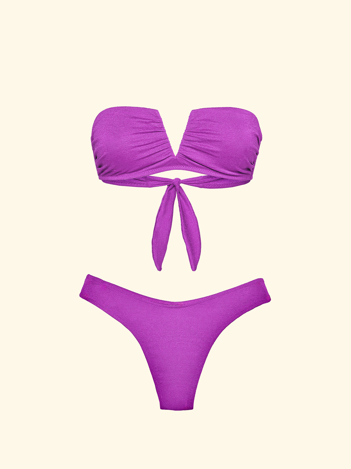Bikini për femra F**K V-band me tela të poshtme dhe Slip American Fixed Purple SW1802-PR