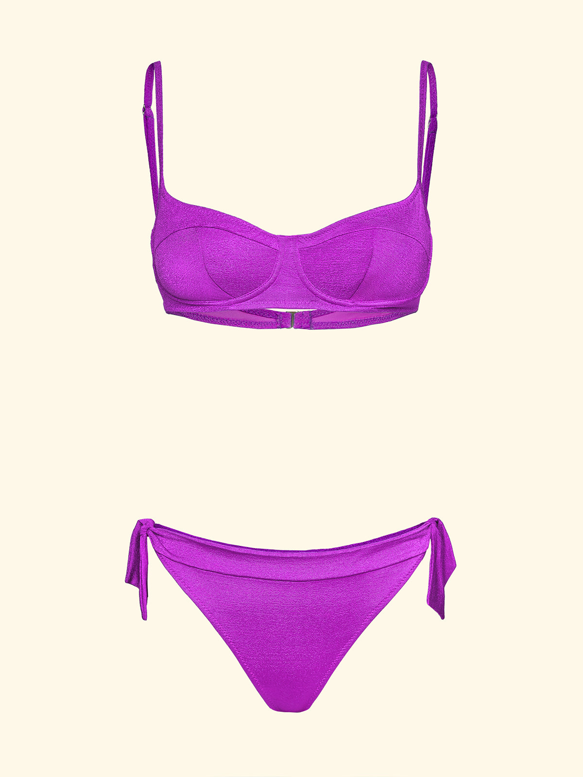 Women's Bikinis F**K Bra with Ferretto and Slip Adjustable Purple SW1804-PR