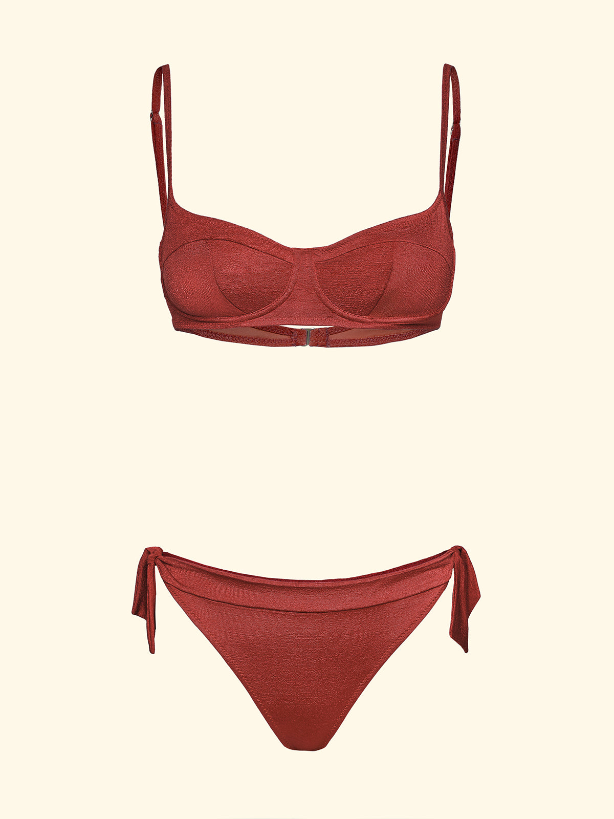 Image of Biquínis femininos F**K Sutiã com armação e Slip Ferrugem ajustável SW1804-RU