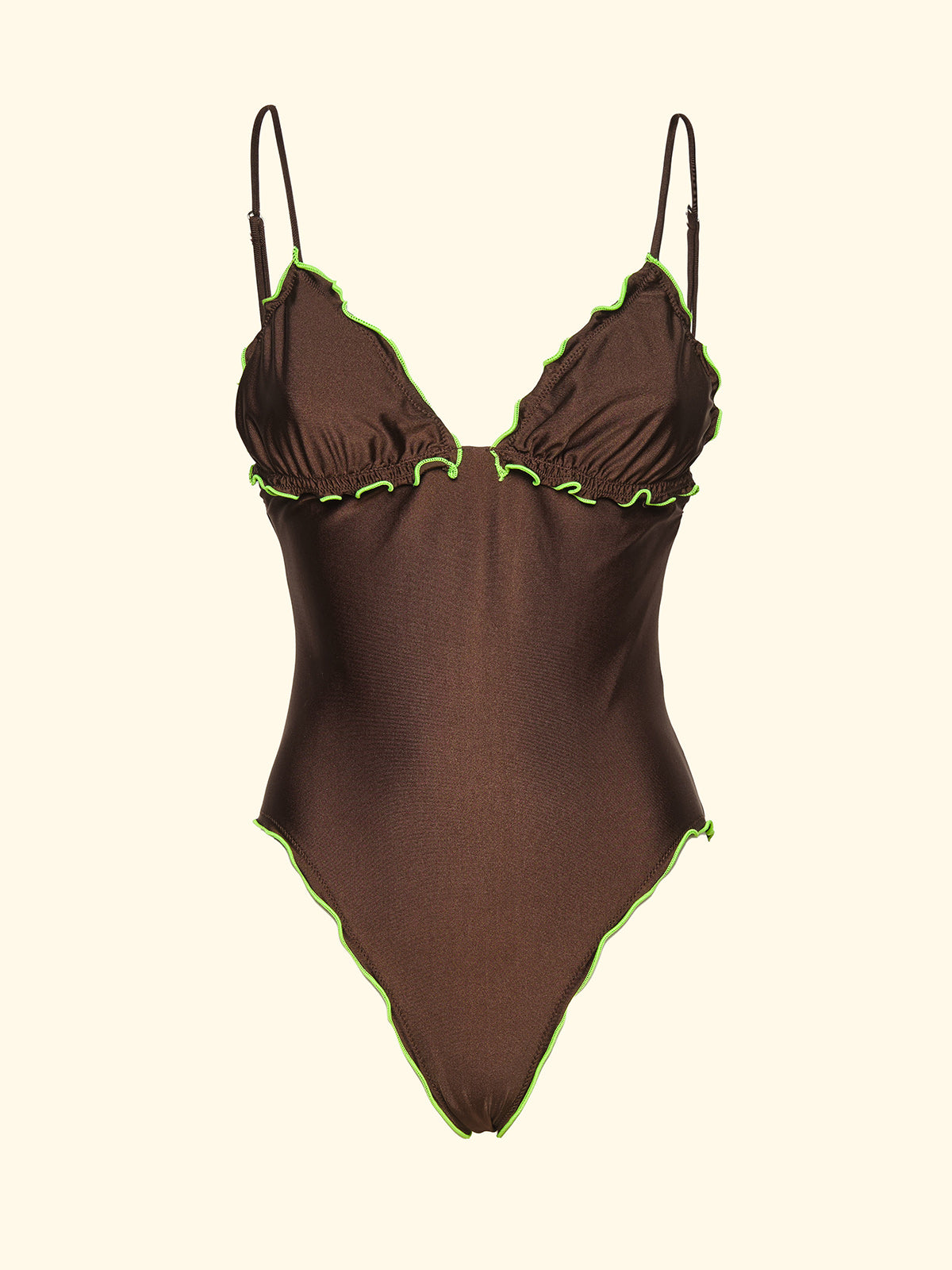 Image of Monokini de mujer F**K Marrón SW1910-BN