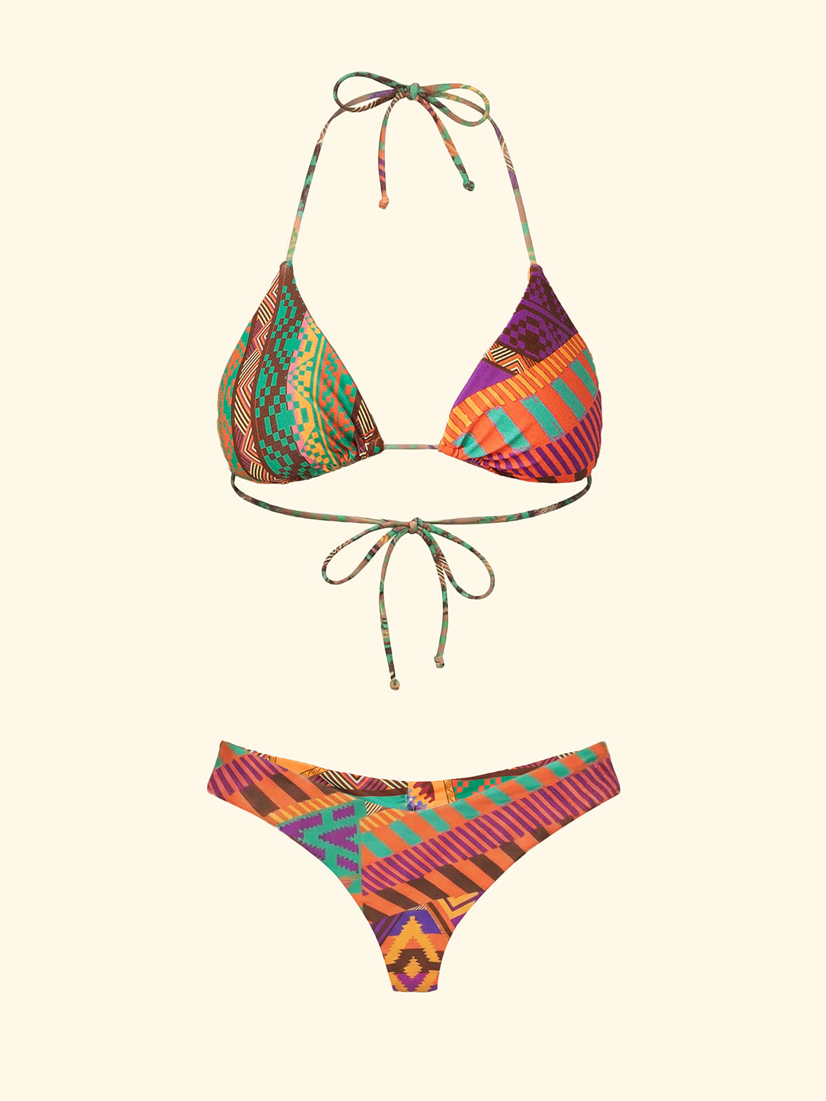 Bikini Donna F**K Triangolo con Slip Americano Fisso Fantasia SW2102-X11