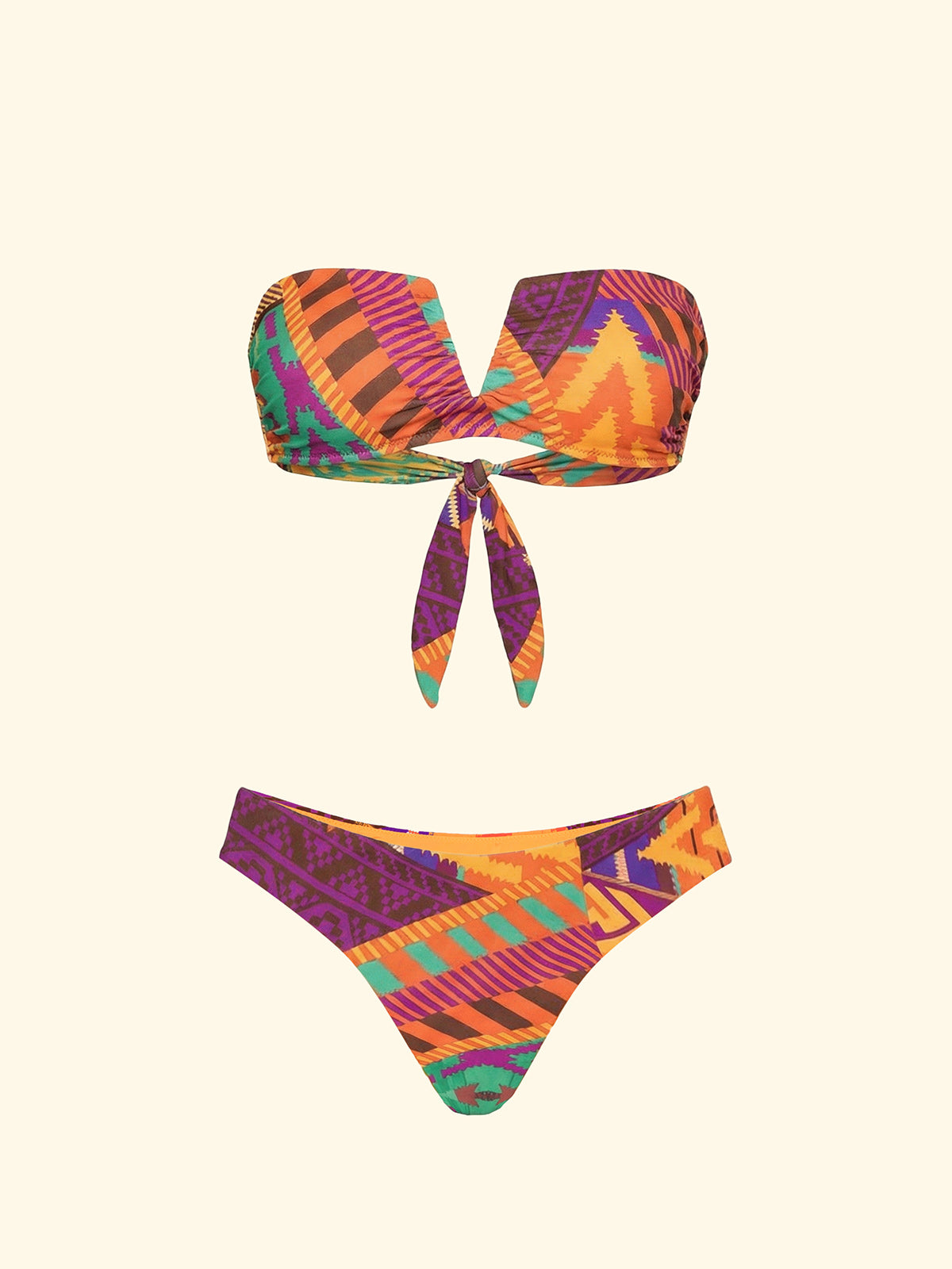 Bikini Donna F**K Fascia a V con Slip Fisso Fantasia SW2202-X11