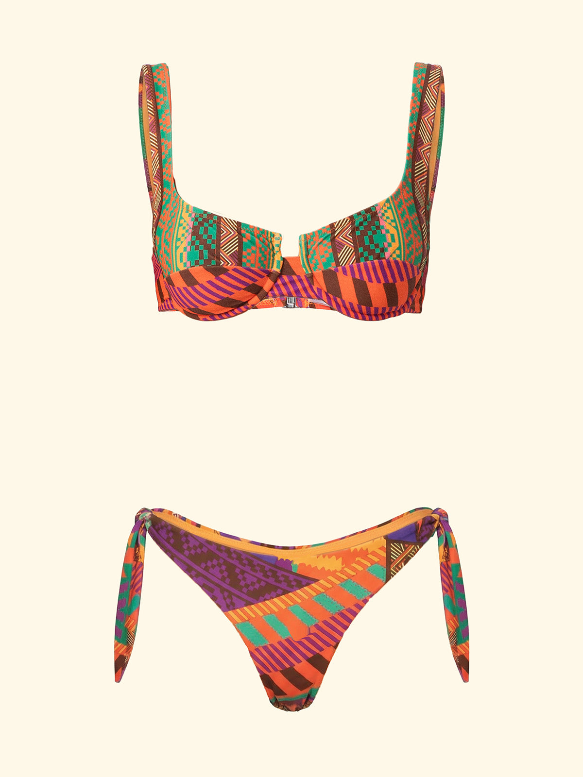 Image of Damskie bikini F**K Biustonosz z fiszbinami i Slip Regulowana fantazja SW2302-X11