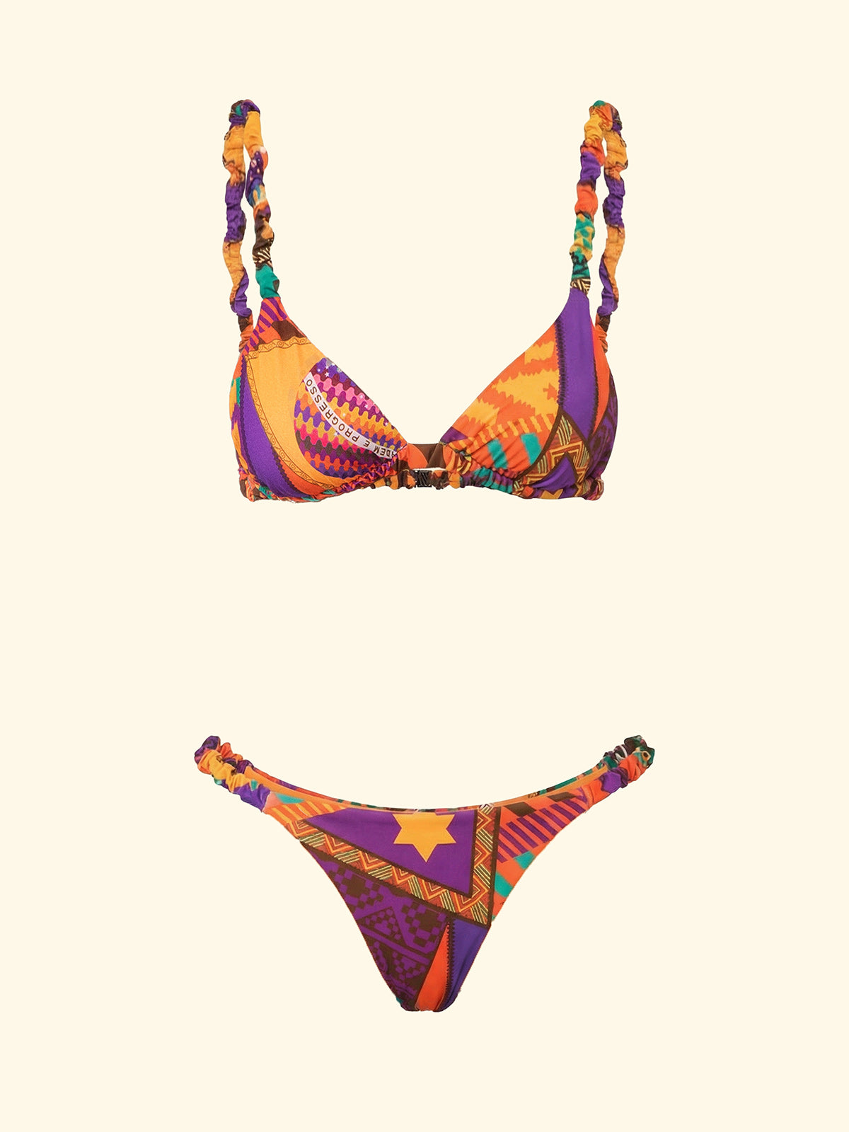 Image of Bikini Donna F**K Triangolo con Slip Fisso Fantasia SW2902-X11