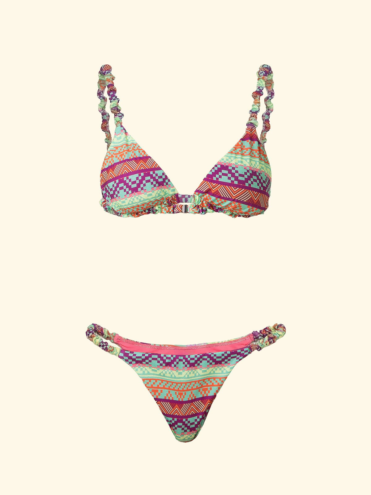 Image of Bikini Donna F**K Triangolo con Slip Fisso Fantasia SW2902-X13