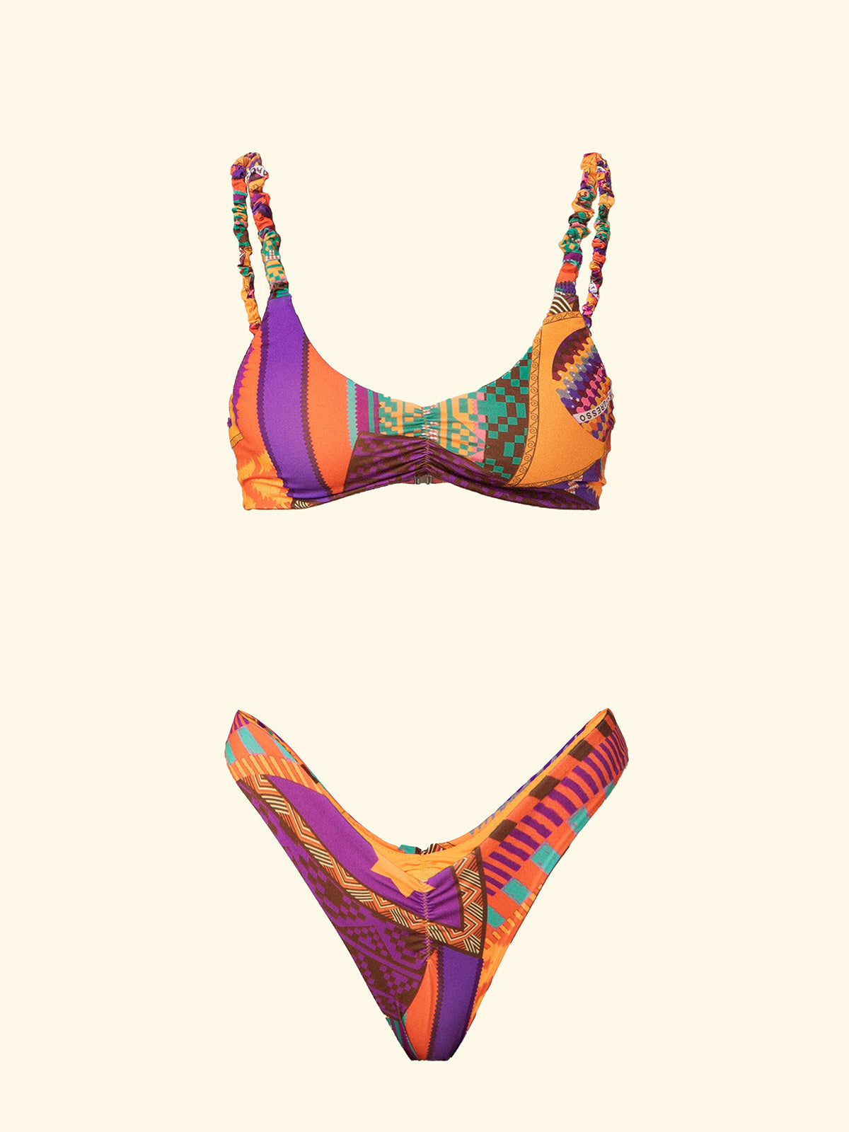 Bikini Donna F**K Top con Slip Americano Fisso Fantasia SW2952-X11