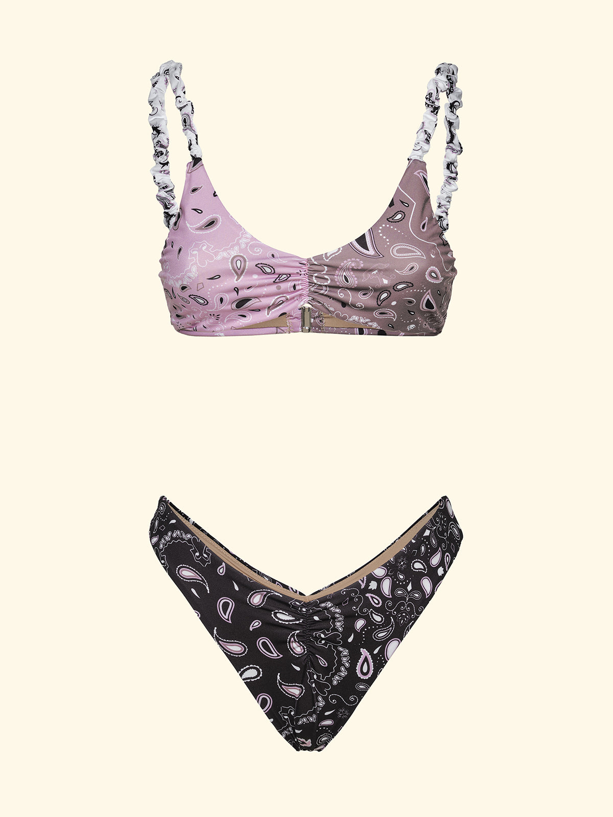Image of Bikini Donna F**K Top Fisso con Slip Americano Fisso Fantasia SW2955-X55