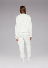 White unifit paricotal sweatshirt