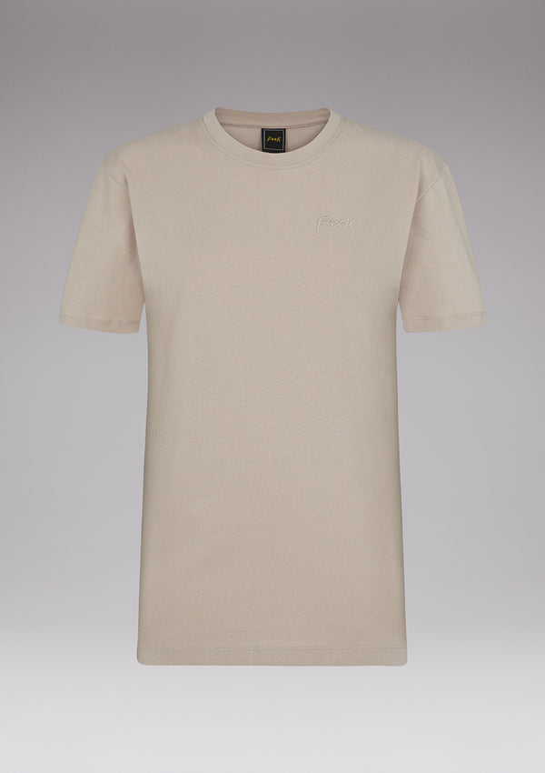 Regelmatig unifit beige t-shirt