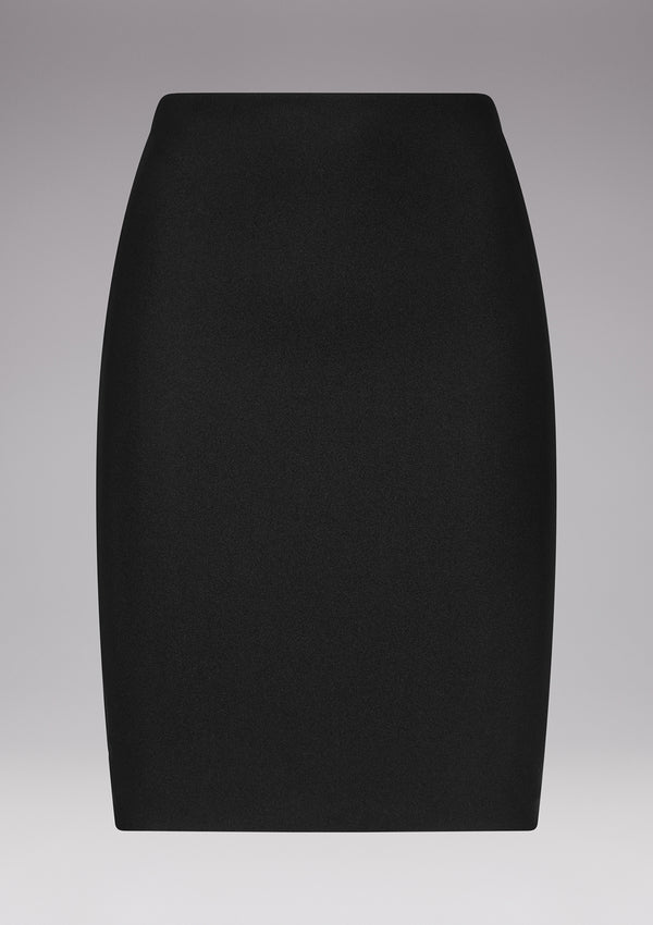 Mini-jupe à tubino de revers noir