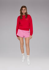 Pink Flared Shorts