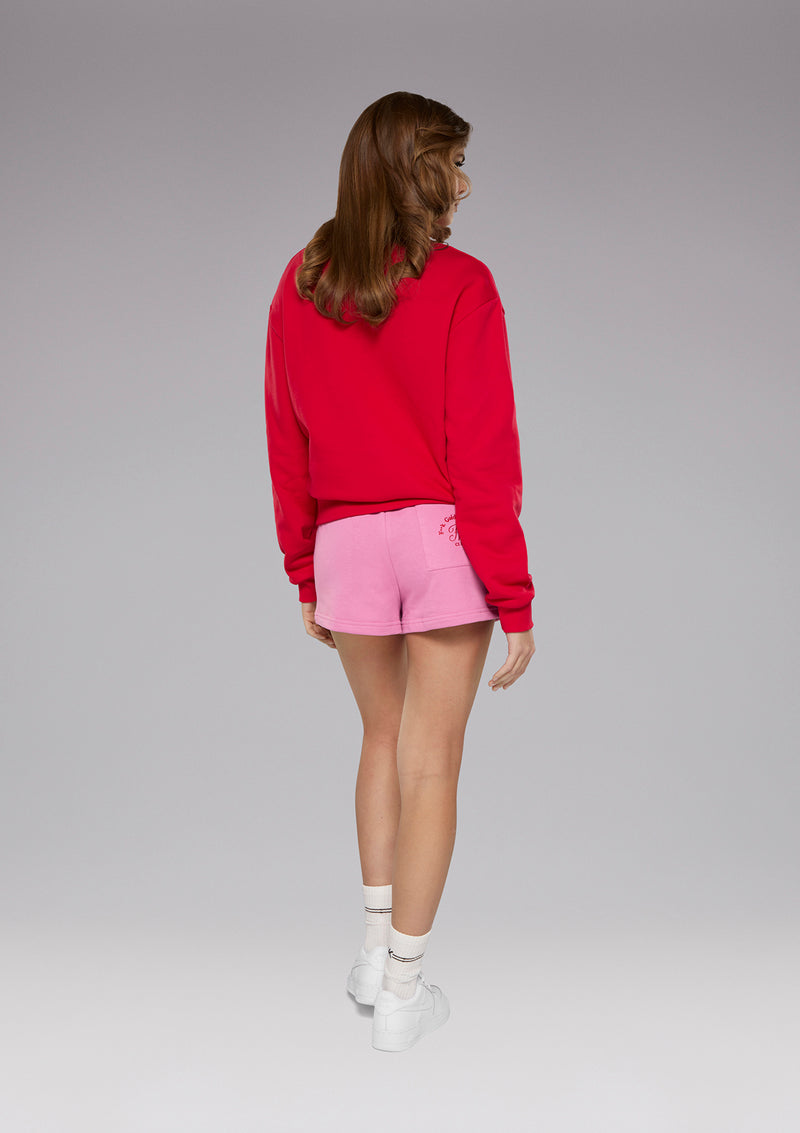 Shorts de quedas rosa