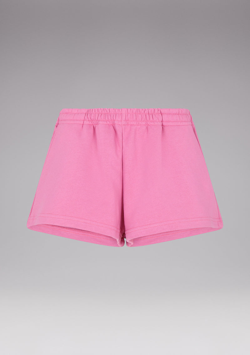 Pink flared shorts