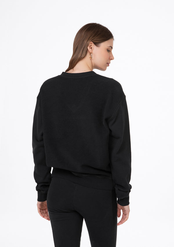 Crop Sweatshirt mit V -Neck