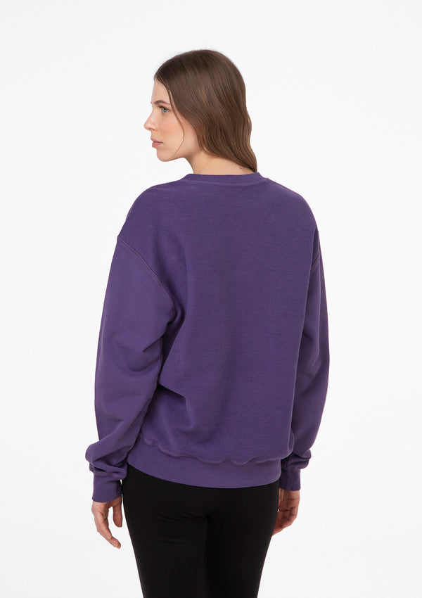 Crop Sweatshirt mit V -Neck