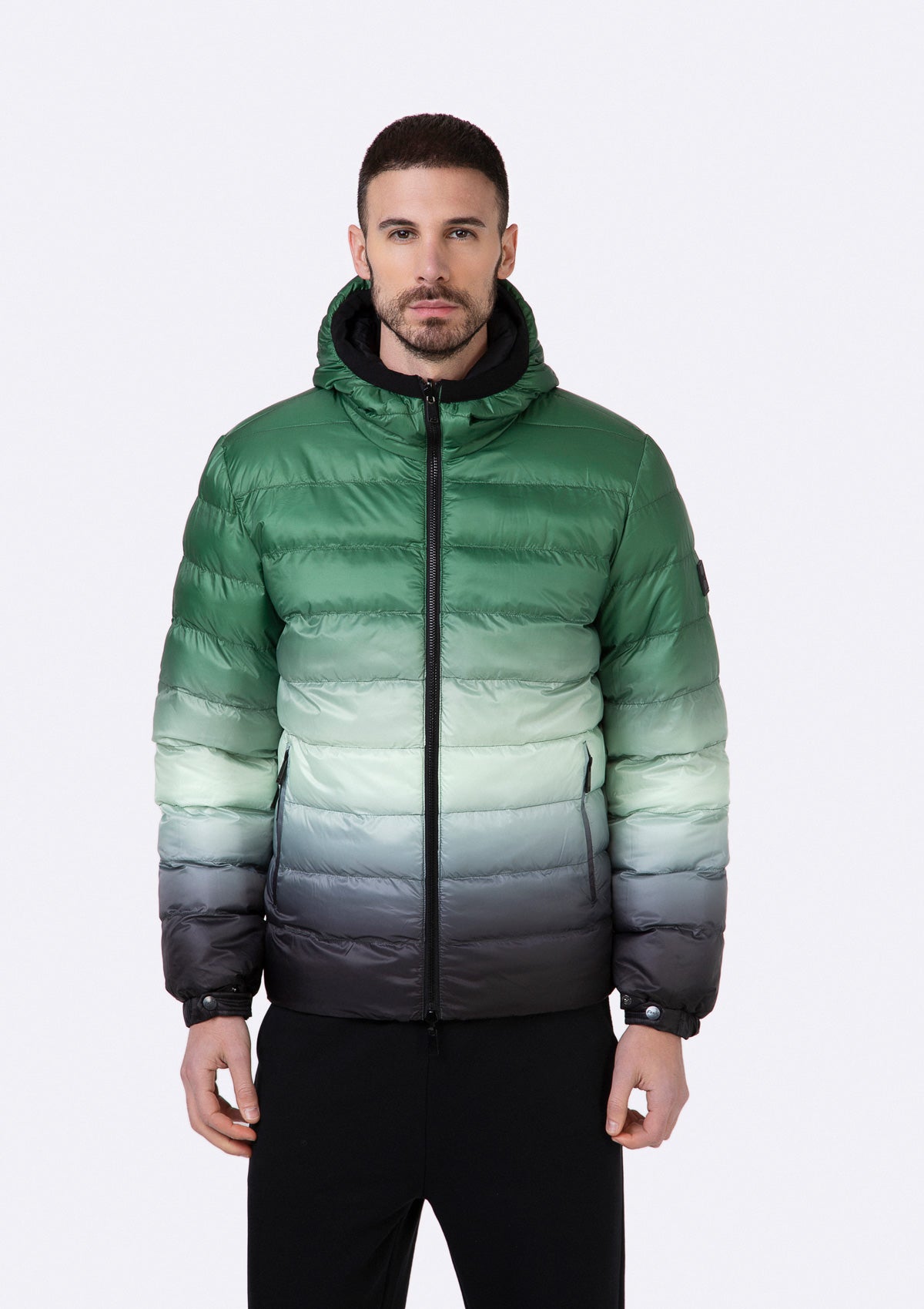 Reversible padded down jacket