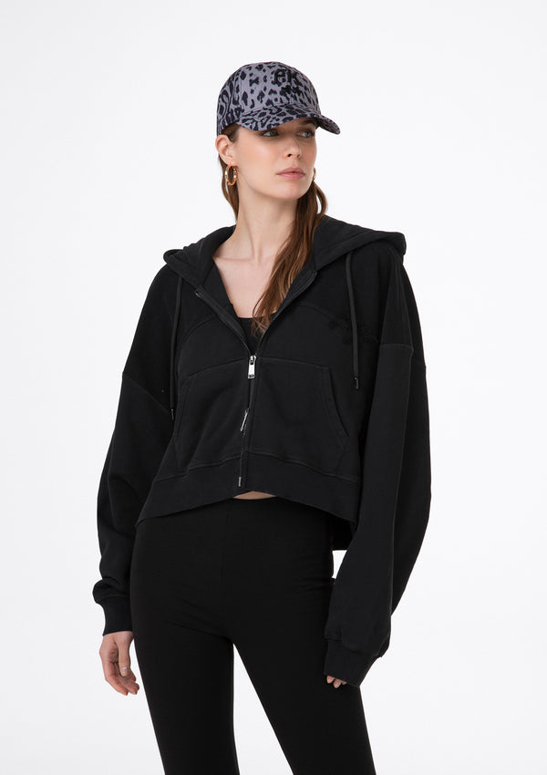 Zip -Sweatshirt mit Kapuze