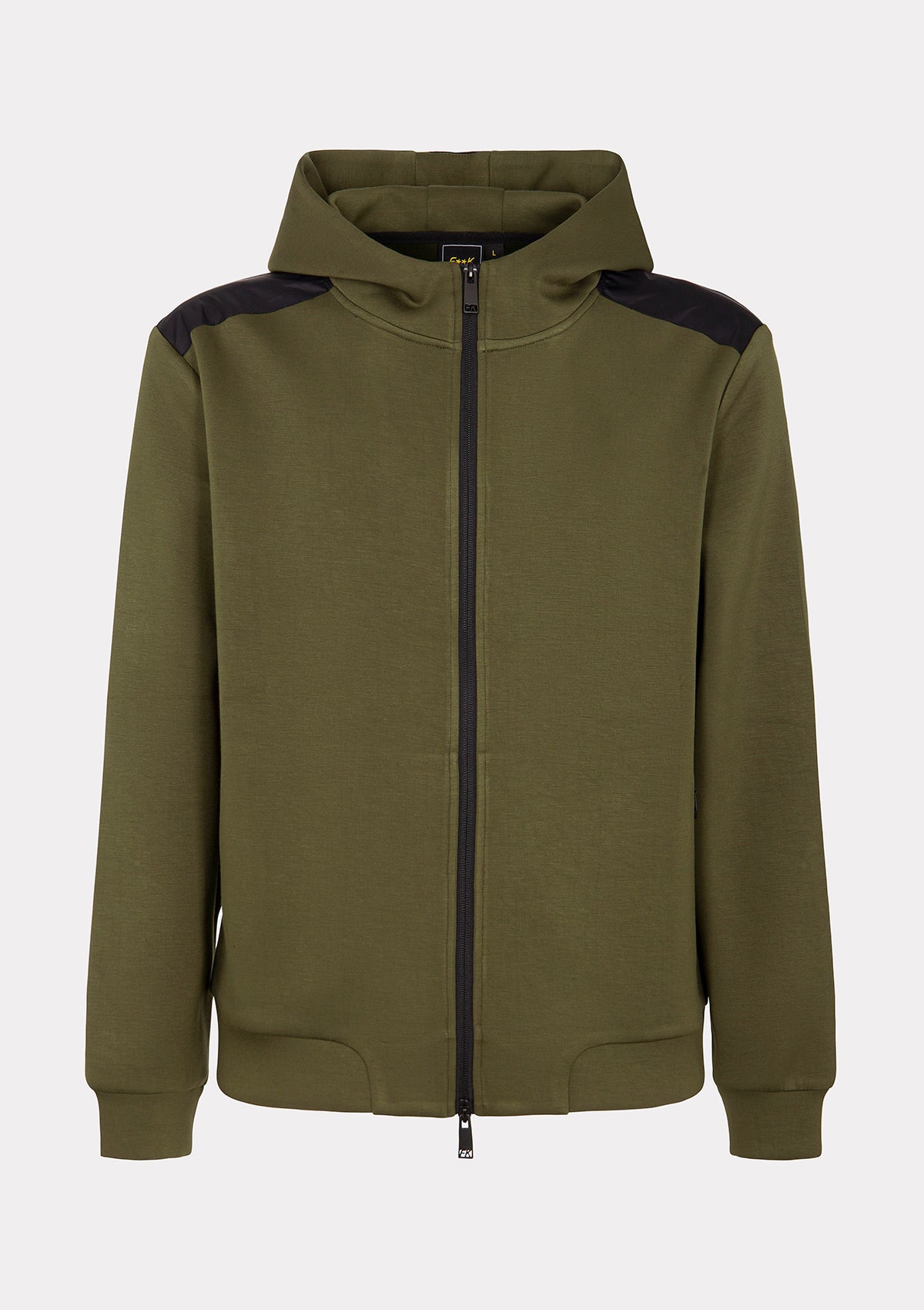 Felpa con Cappuccio Full Zip Uomo F**K Verde Militare M3100-MG