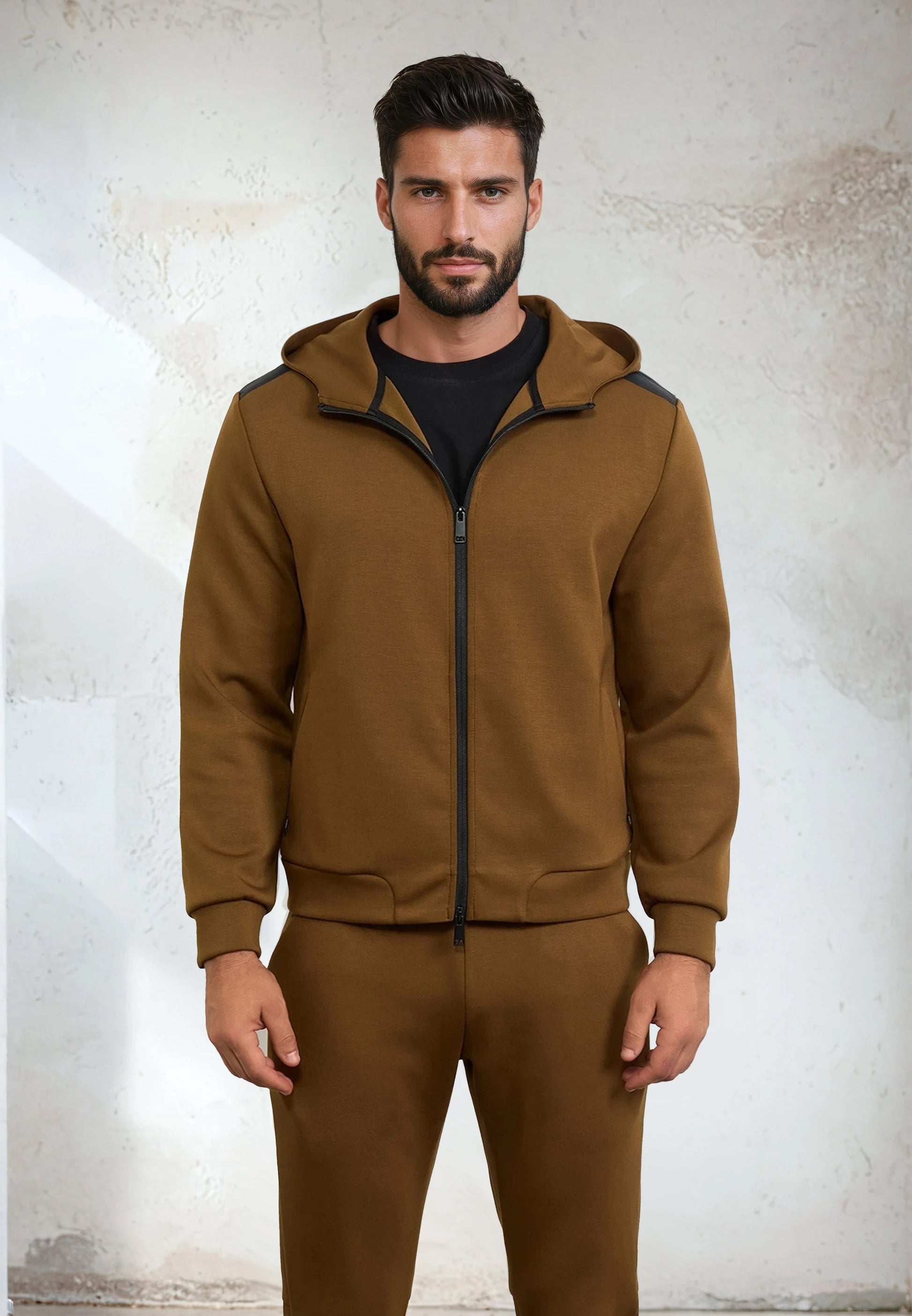 Sudadera con capucha y cremallera completa para hombre F**K Humo M3100-SM