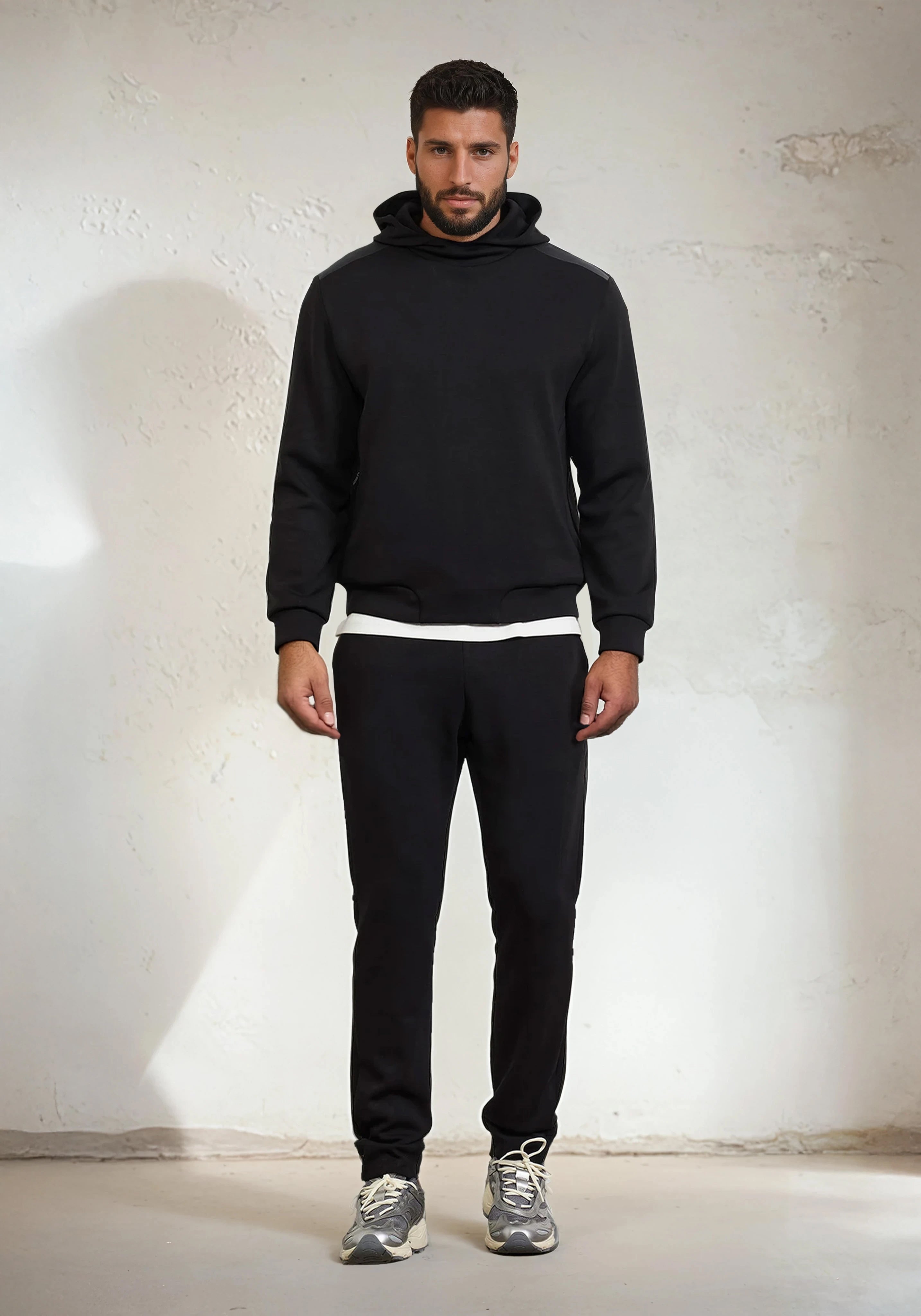 Felpa con Cappuccio Uomo F**K Nera M3101-BK