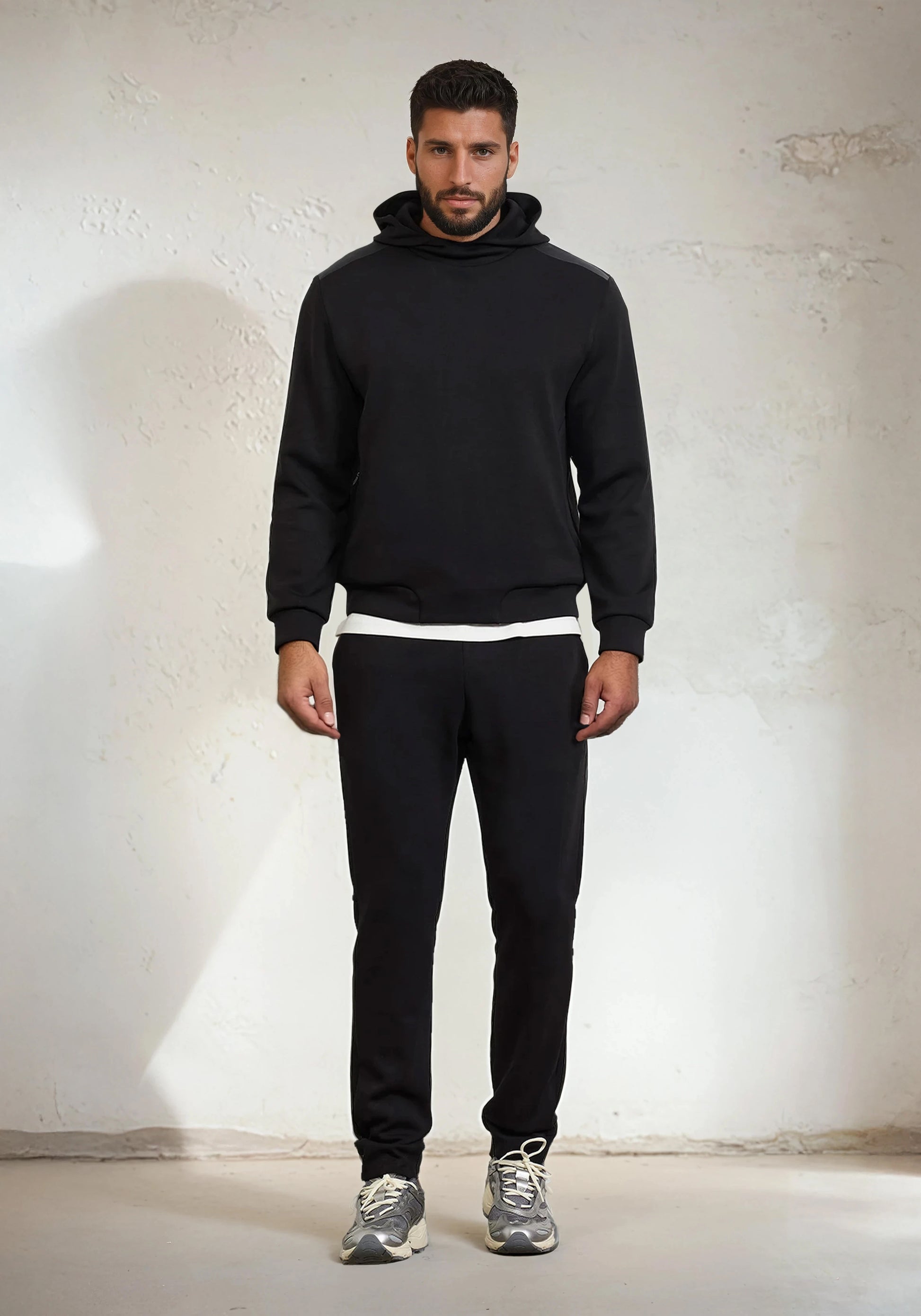 Felpa con Cappuccio Uomo F**K Nera M3101-BK