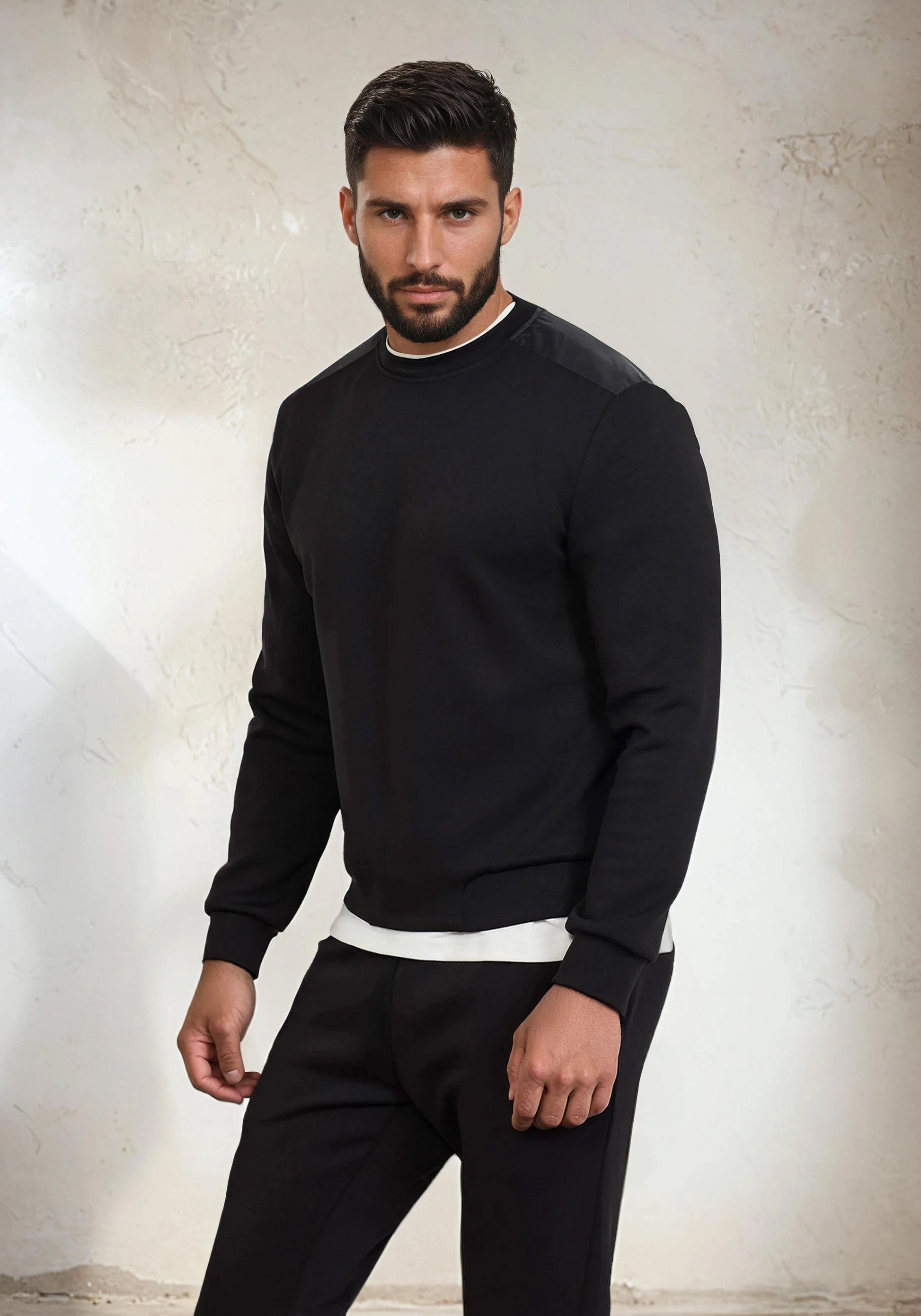 Felpa Paricollo Uomo F**K Nera M3102-BK