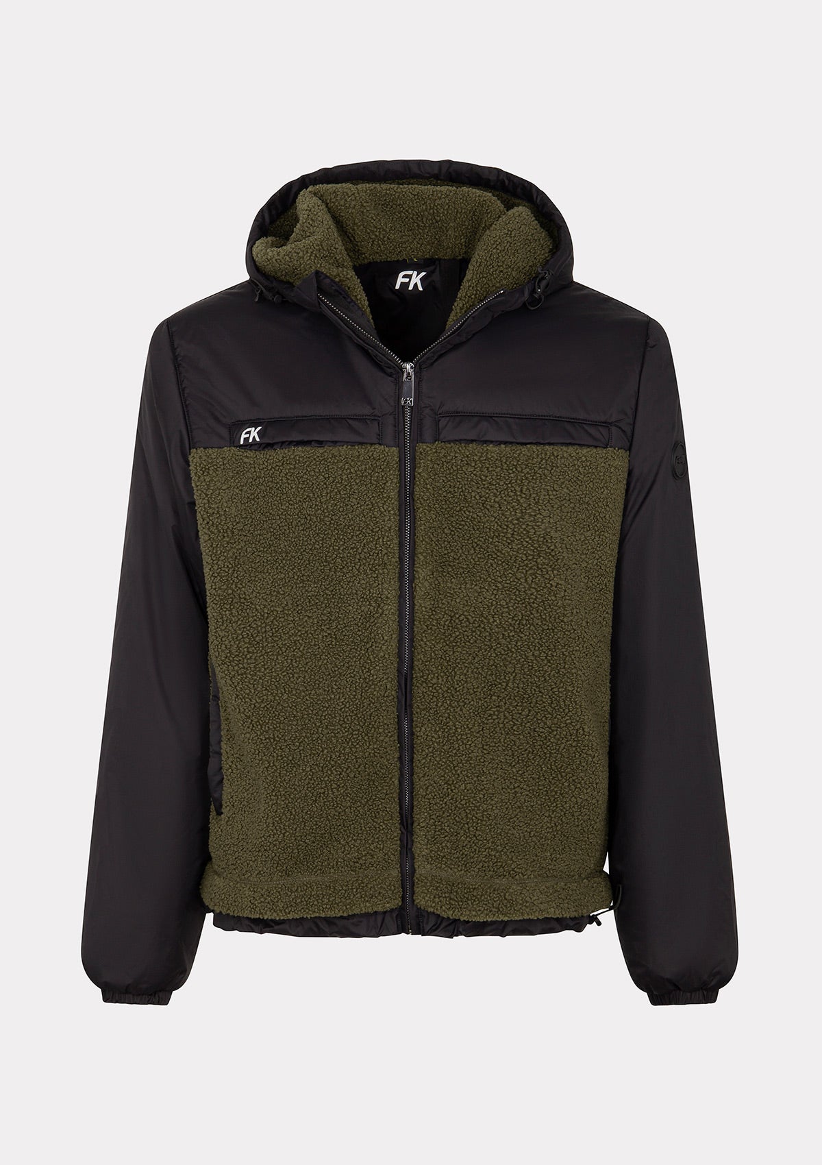 Image of Giubbotto Imbottito con Cappuccio Uomo F**K Verde Militare M3200-MG