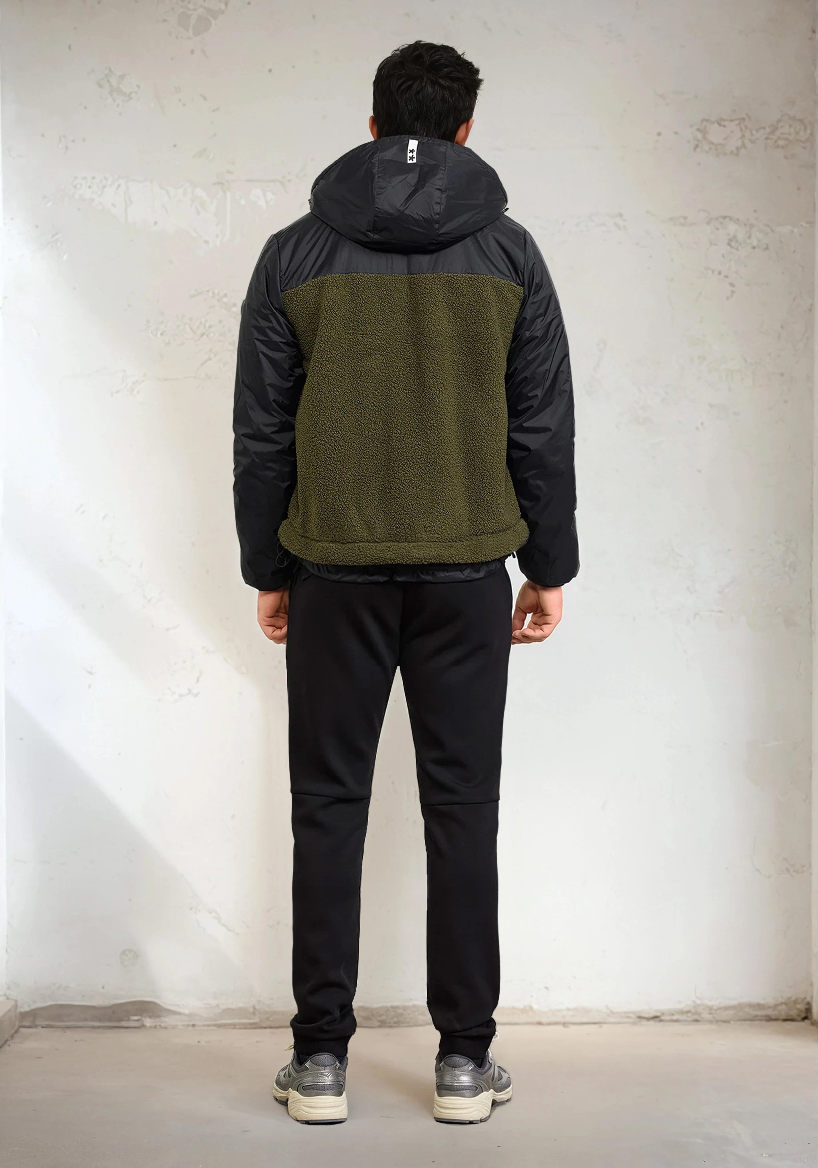 Giubbotto Imbottito con Cappuccio Uomo F**K Verde Militare M3200-MG