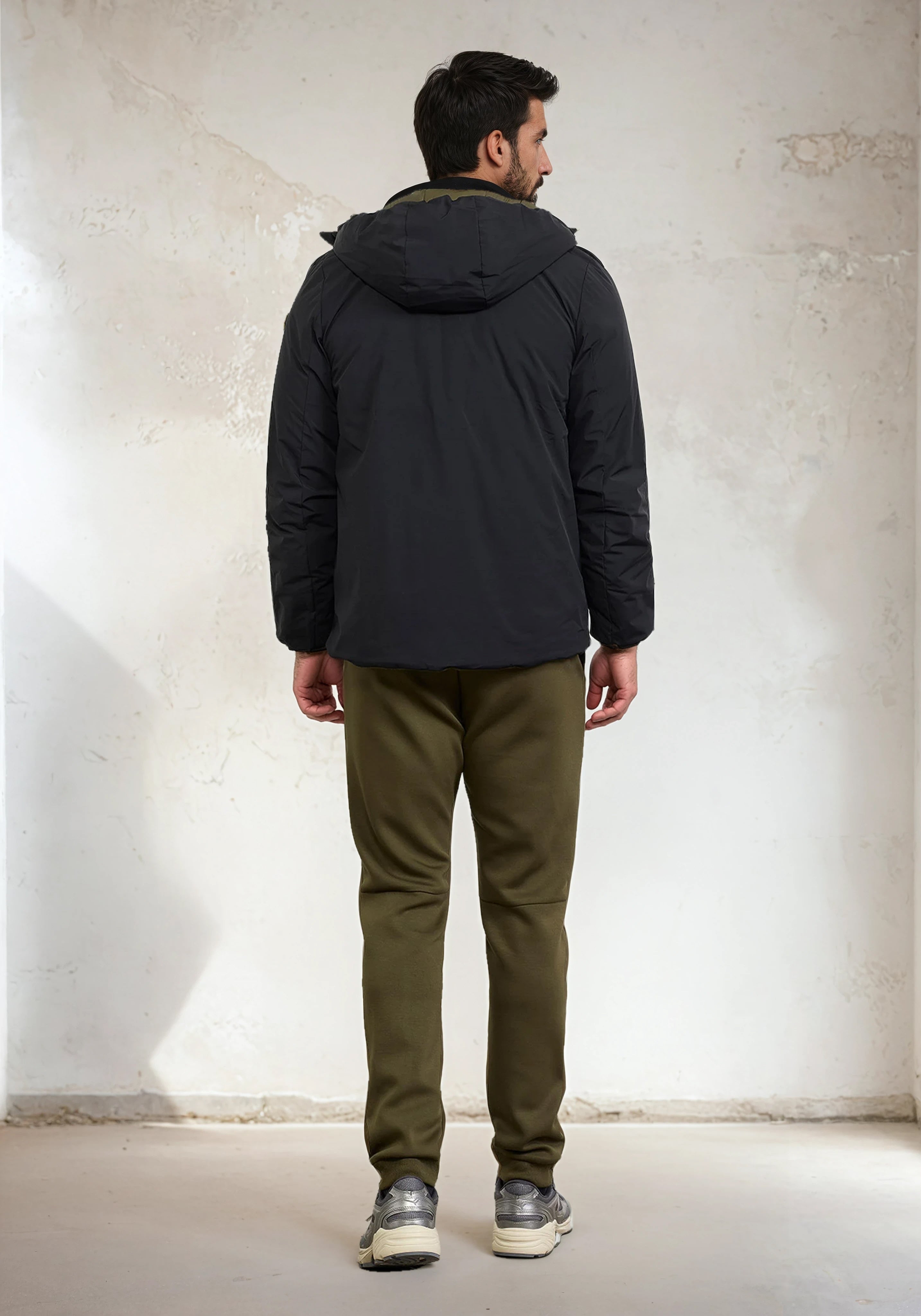 Image of Giubotto Imbottito con cappuccio Uomo F**K Nero M3201-BK