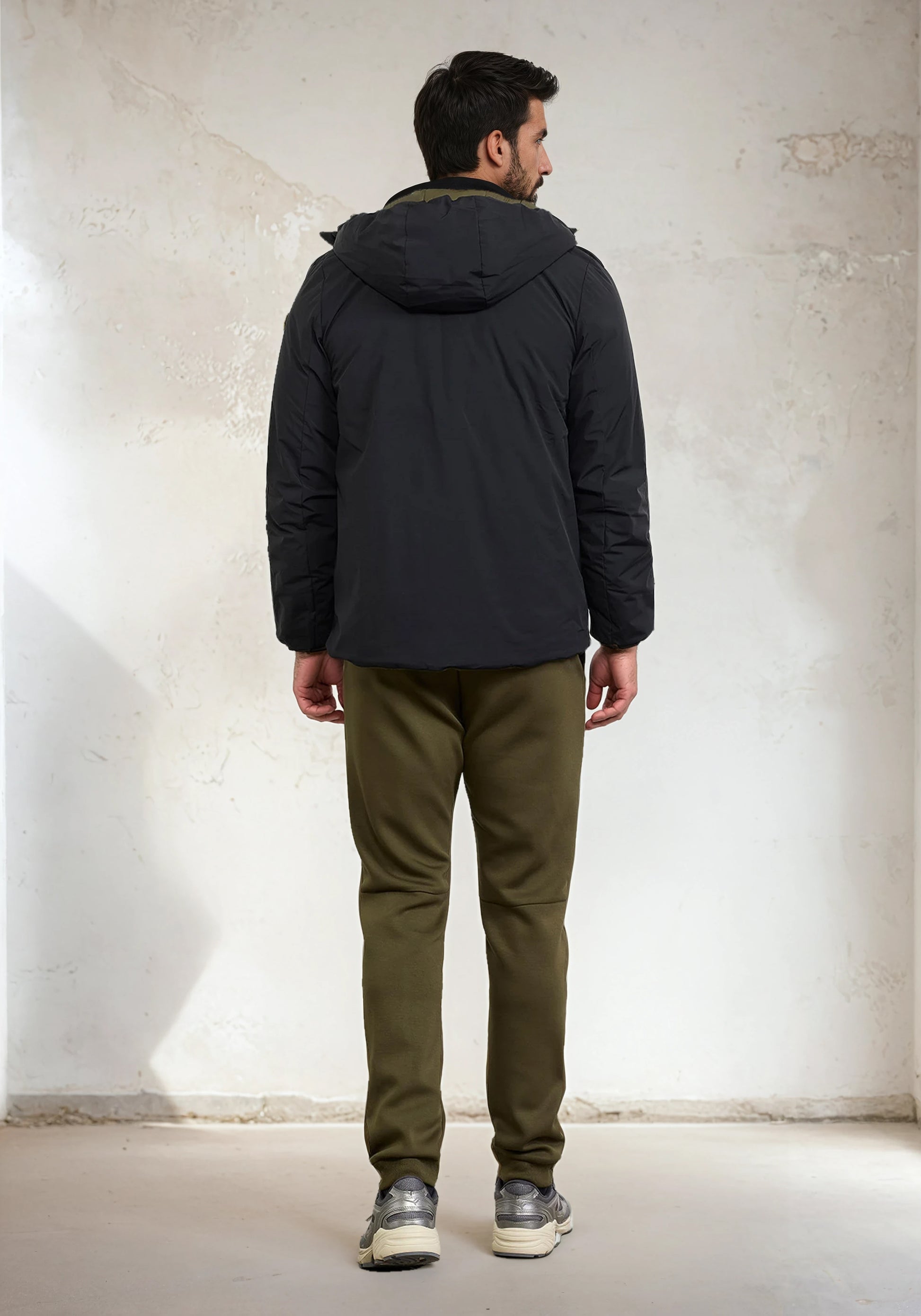 Giubotto Imbottito con cappuccio Uomo F**K Nero M3201-BK